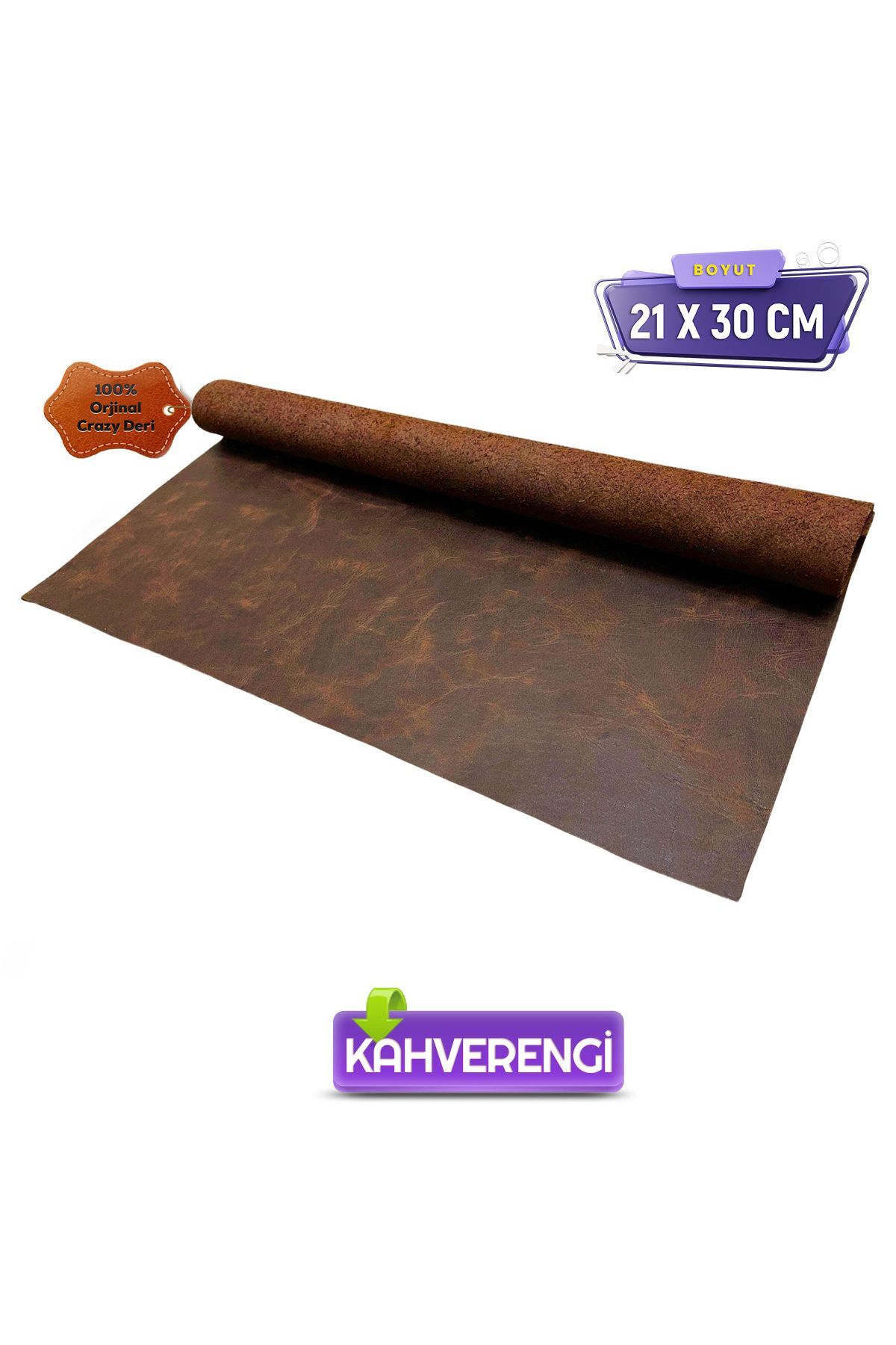 Crazy Piece Leather 21 x 30 cm Leather Hobby Crazy Leather Genuine Leather Piece
