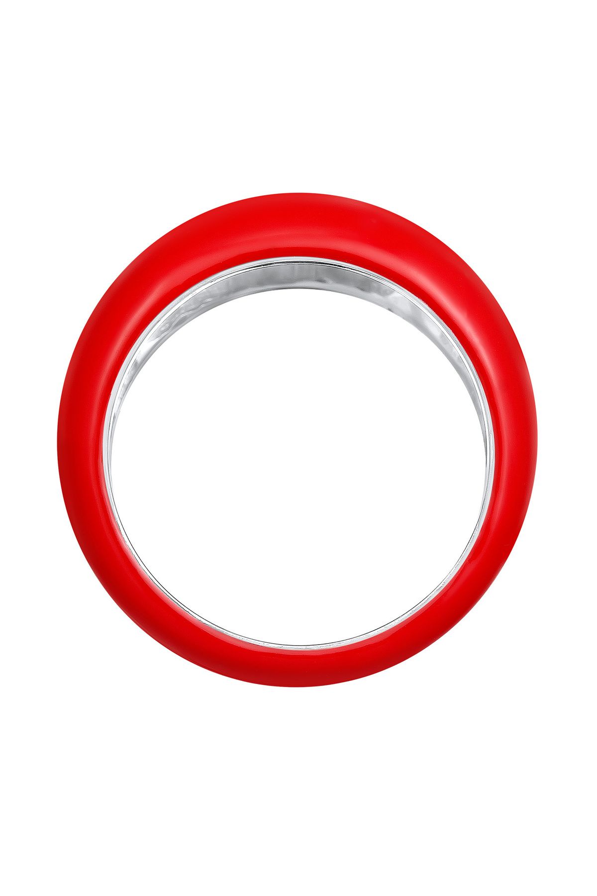 ELLI-Emaille Pastell Staple Ring – 925er Silberringband 3