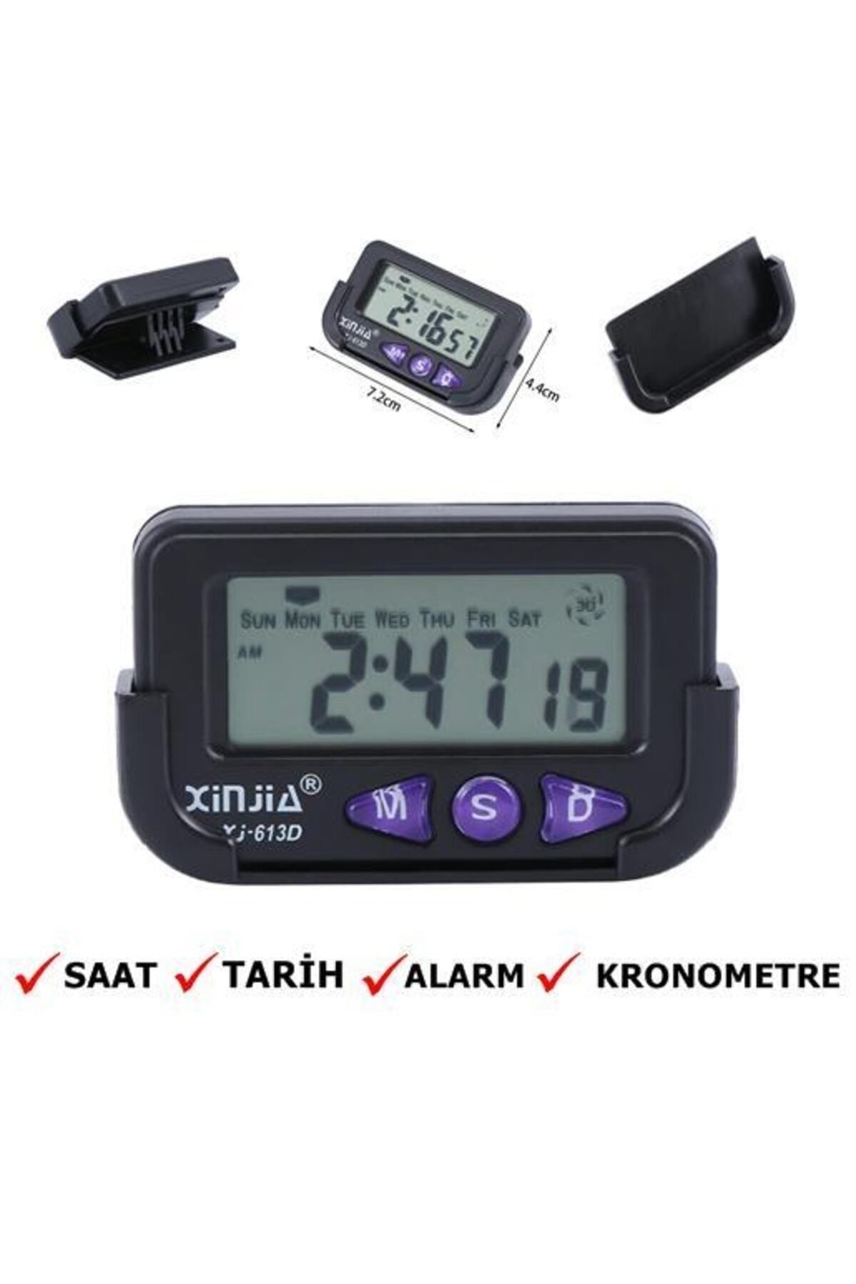 Esmay Mini Dijital Kronometre Saat Alarm Masaüstü Cep Saati