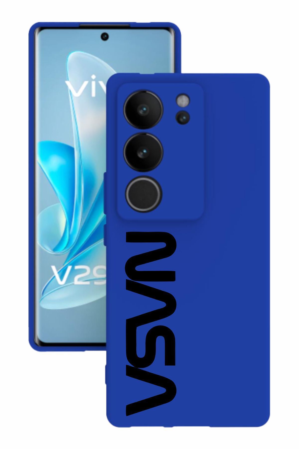 vivo V29 Uyumlu Mavi Renk Tasarımlı Silikon Kılıf