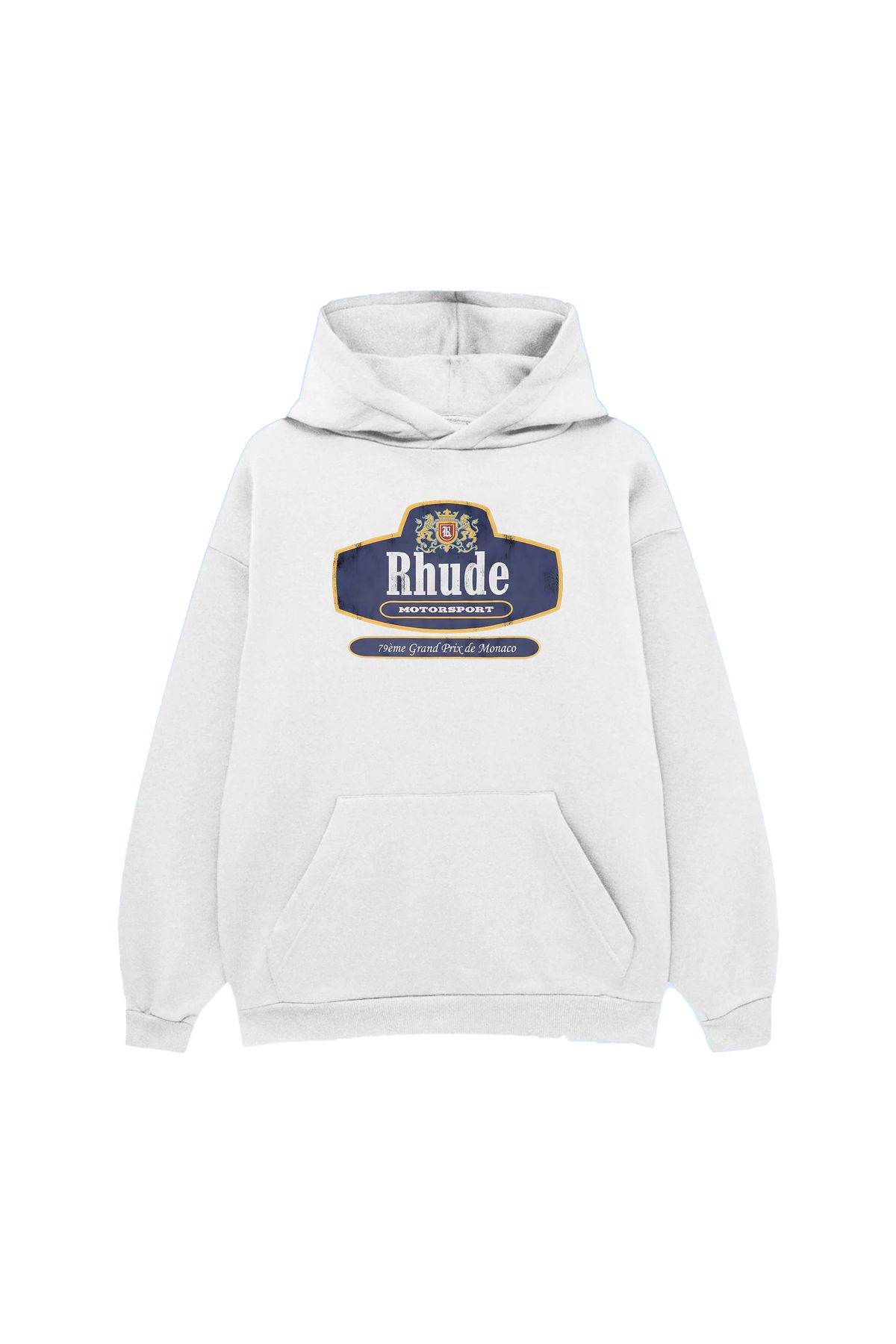 PURE EFFECT Rhude Motosport - Hanorac Oversize Unisex 100% Bumbac Hanorac Cu Glugă Imprimat Unisex - XL
