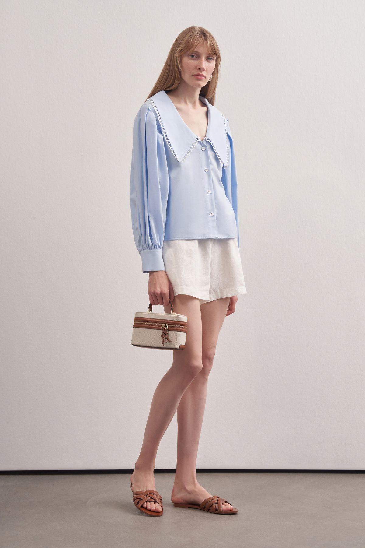 Mathilda By Çiğdem Bilici-Women's V-Neck Design Shirt 2