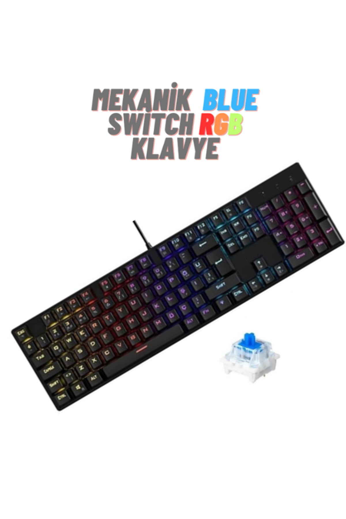Rgb Red Switch Q Gaming Full Mechanical Wired Gaming Keyboard Bkb4