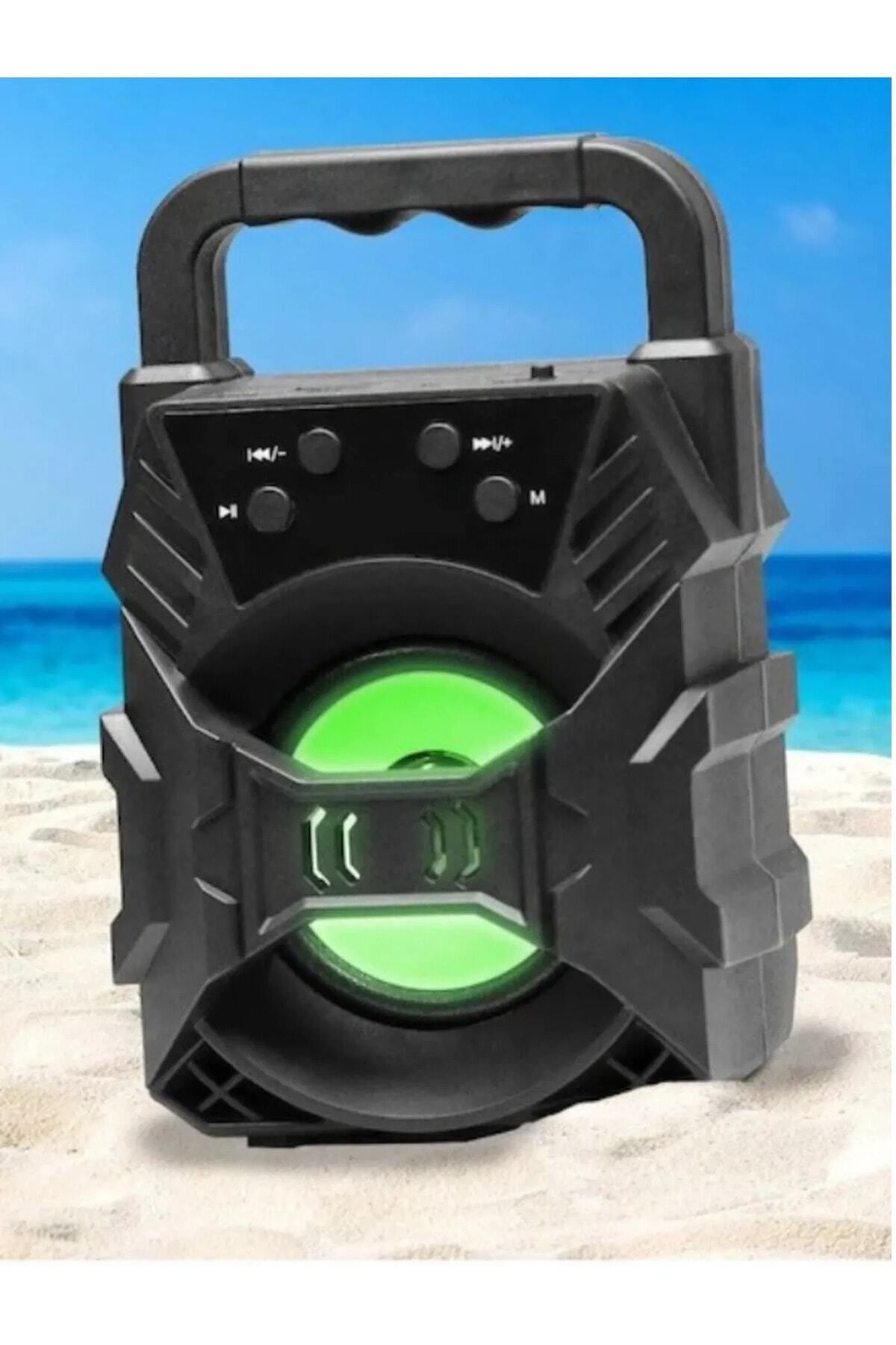 Bluetooth Hoparlör Taşınabilir Ses Bombası Led Işıklı Extra Bass Ses Radyolu Speaker Sd Kart-usb 3