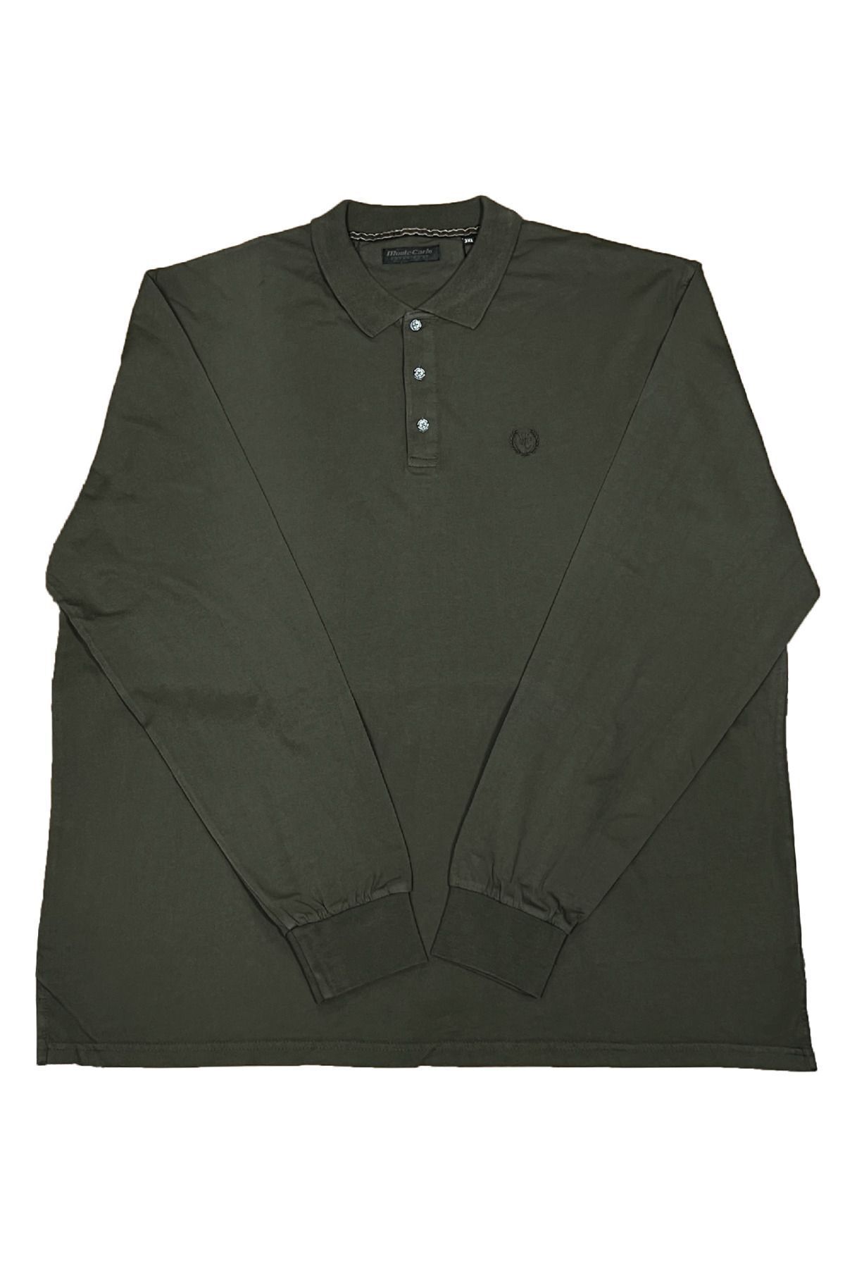 montecarlo-Φούτερ Polo Neck Washed Lycra μεγάλου μεγέθους 2