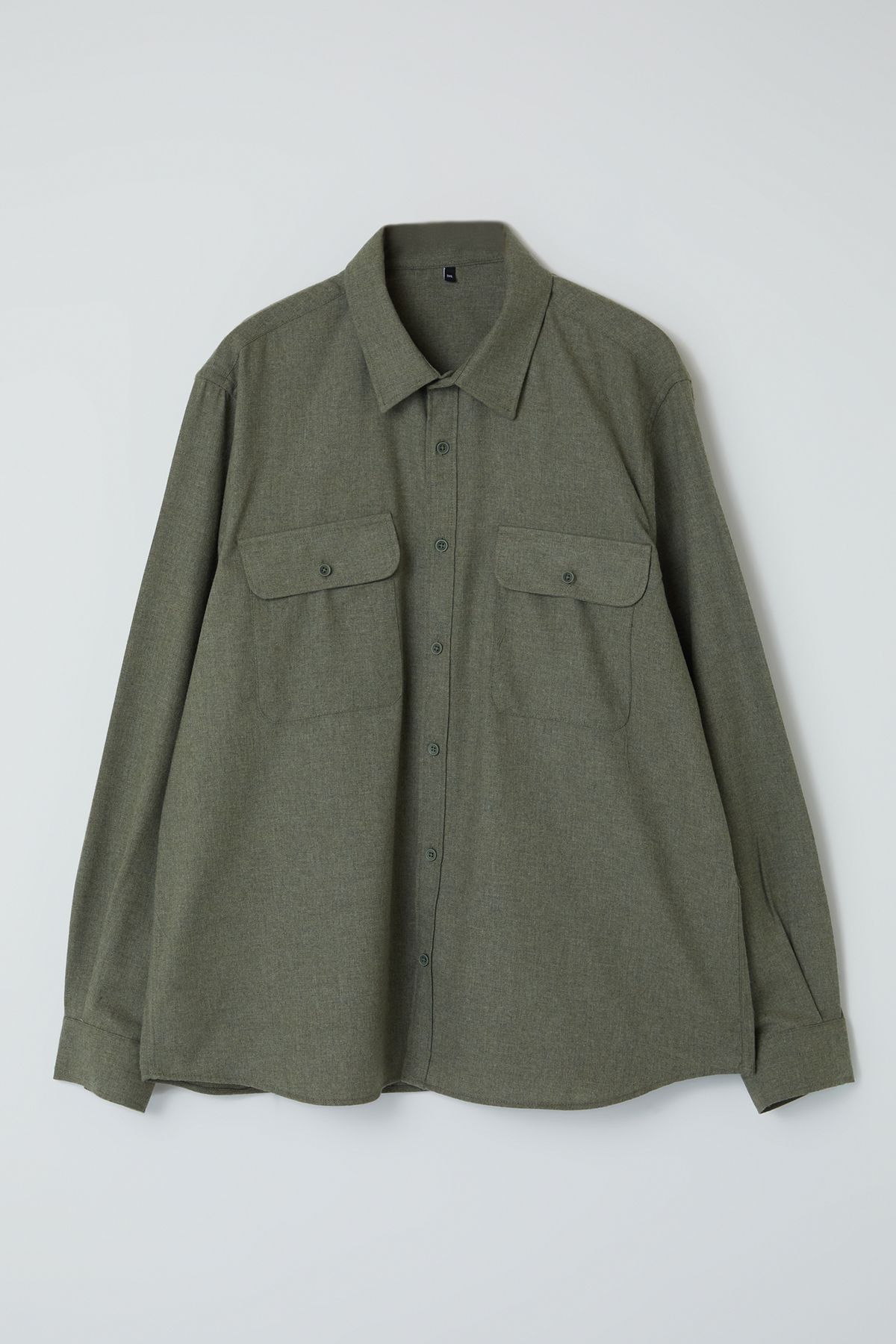 Trendyol Collection-Khaki Regular Fit Winter Lumberjack Flannel Shirt - Plus Size Tmnaw25Ax00004 6