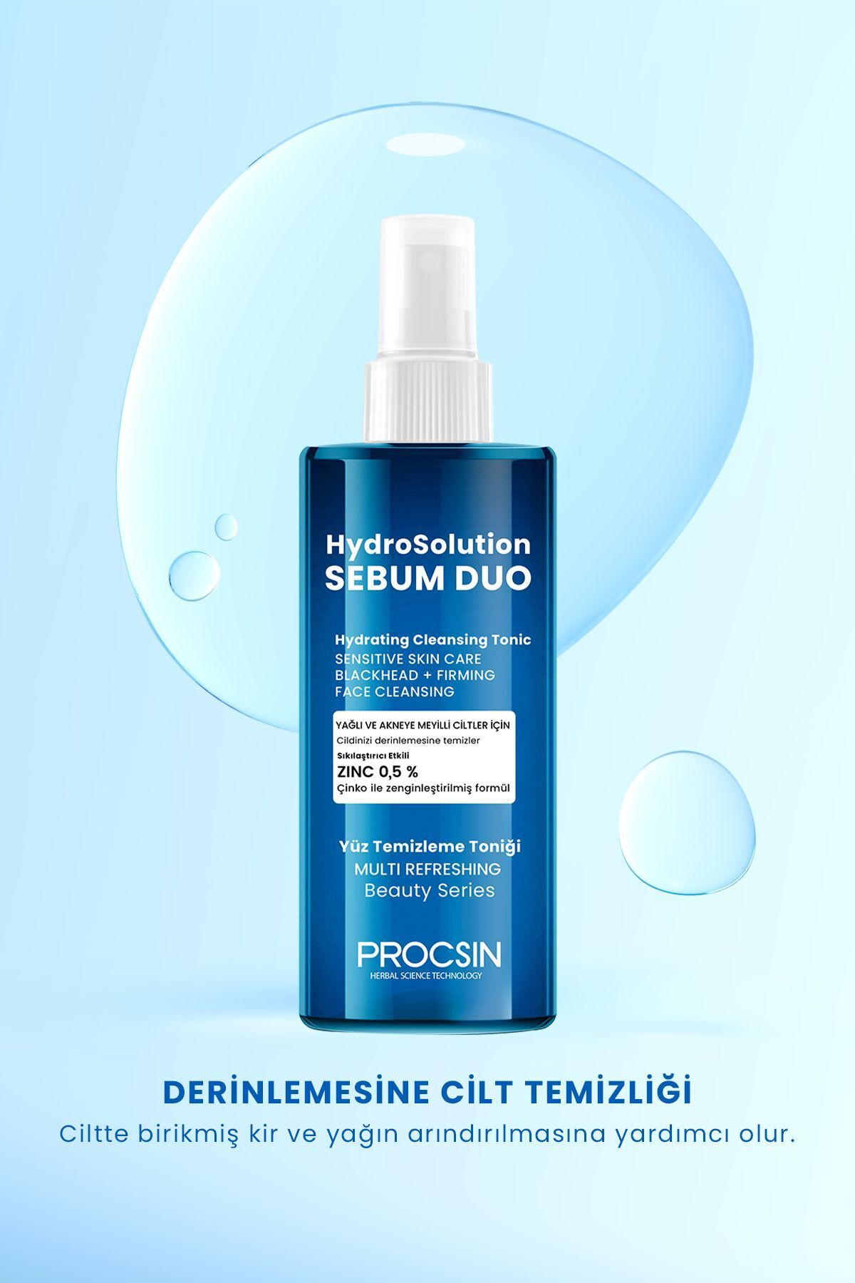 PROCSIN تونیک ضد جوش Hydrosolution Tonic برای پوست های چرب و مستعد آکنه 200 میل