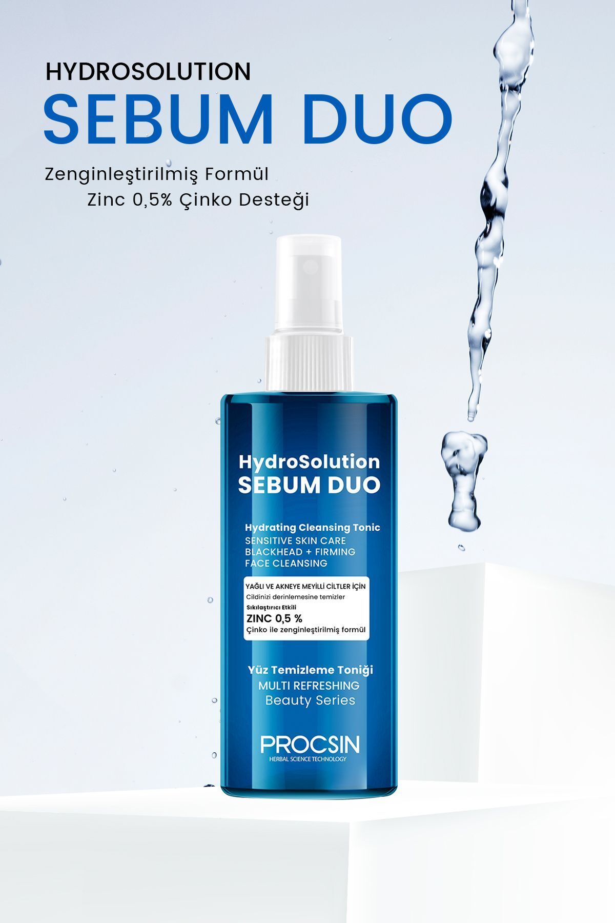PROCSIN تونیک ضد جوش Hydrosolution Tonic برای پوست های چرب و مستعد آکنه 200 میل