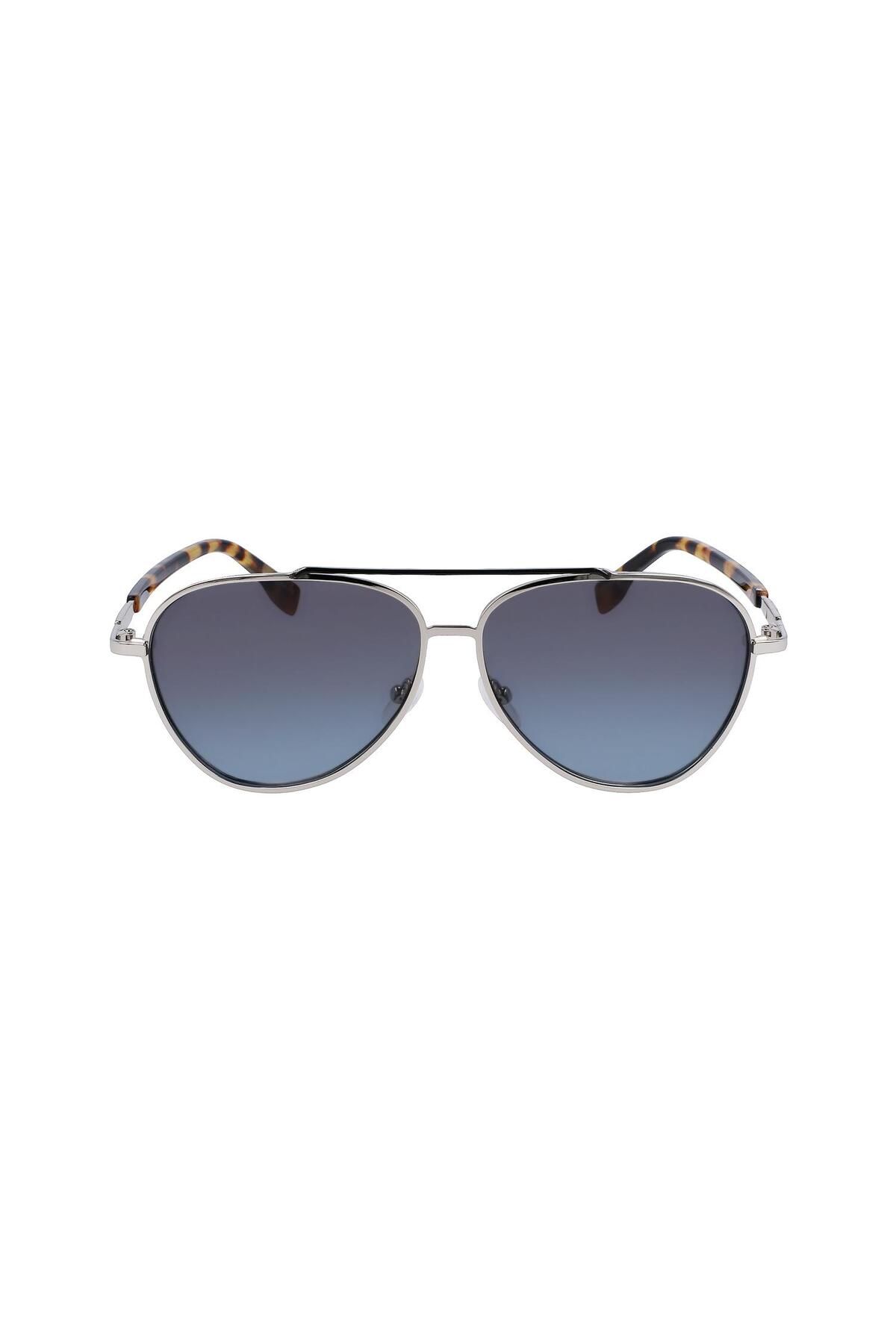 Karl Lagerfeld عینک آفتابی فلزی نقره ای دراپ یونیسکس Kl344s 040 59