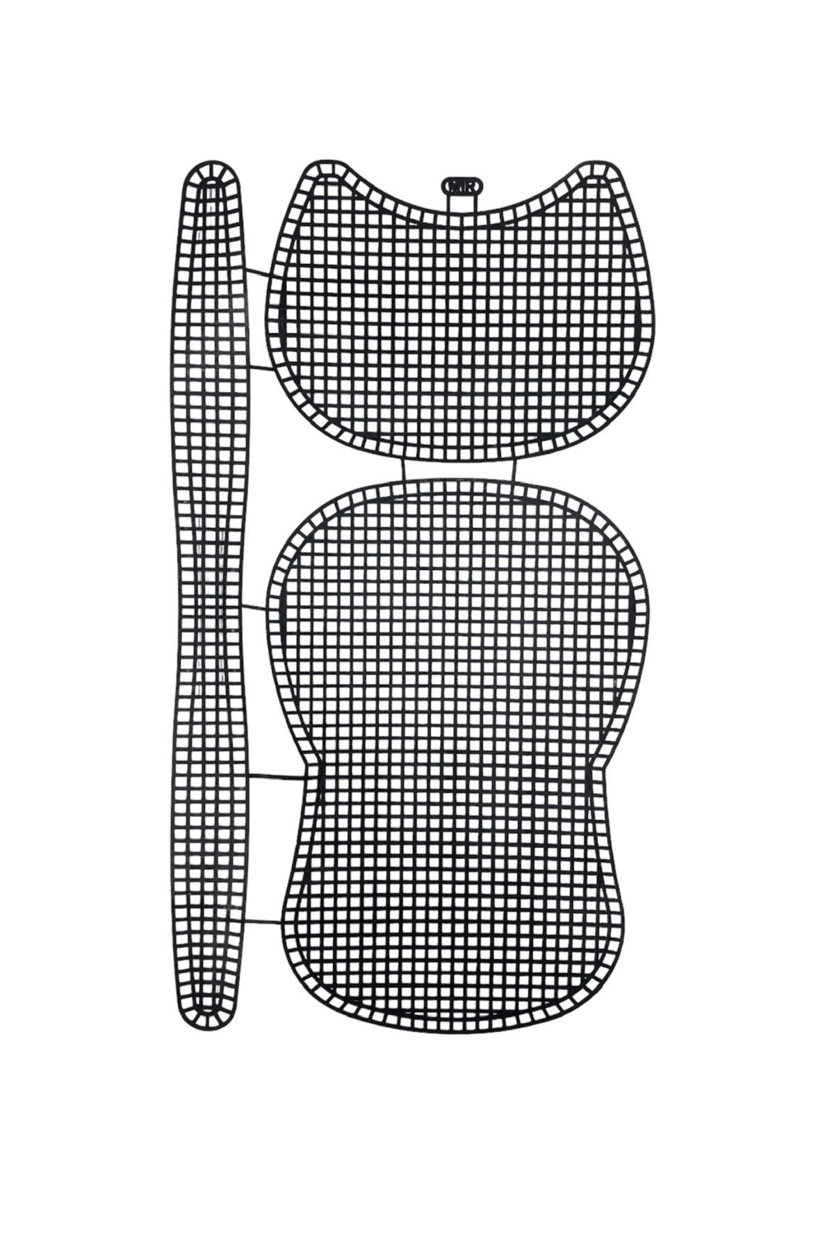 HOBİREYON Plastik Kedi Model Çanta Kanvası (42X19) - Siyah