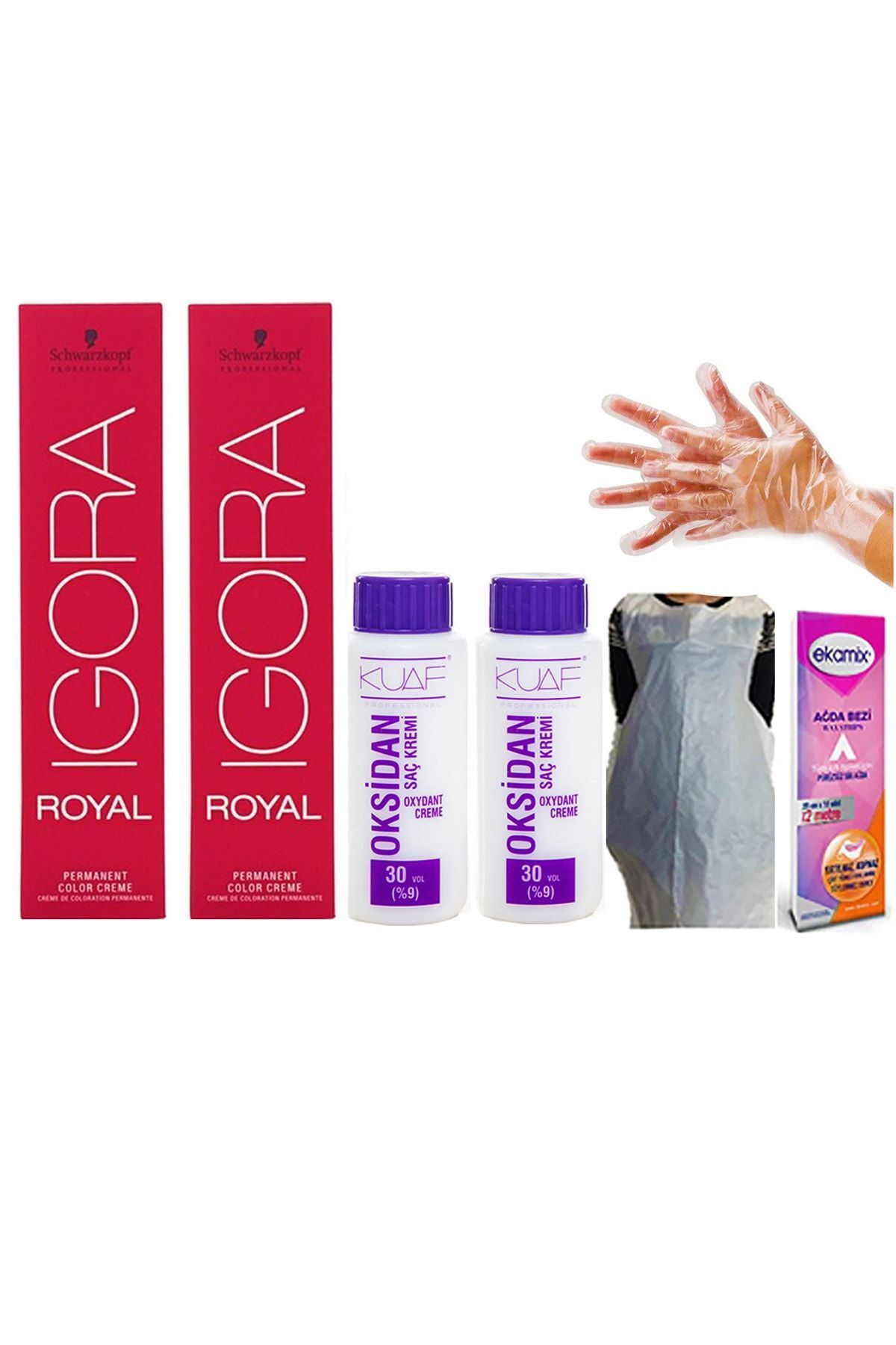رنگ مو مردانه و زنانه ROYAL 8 11 OPEN AUBURN فشرده SANDRE 2PCS+OXIDANT 30VOL 2AD Igora