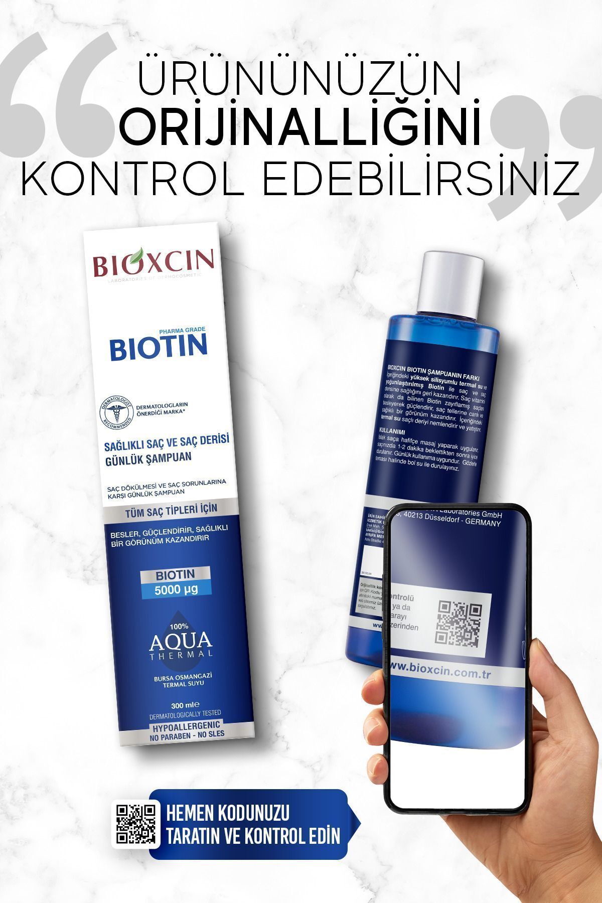 Bioxcin-Biotin Shampoo 300 Ml - 5 Pack Sensitive Scalp 7