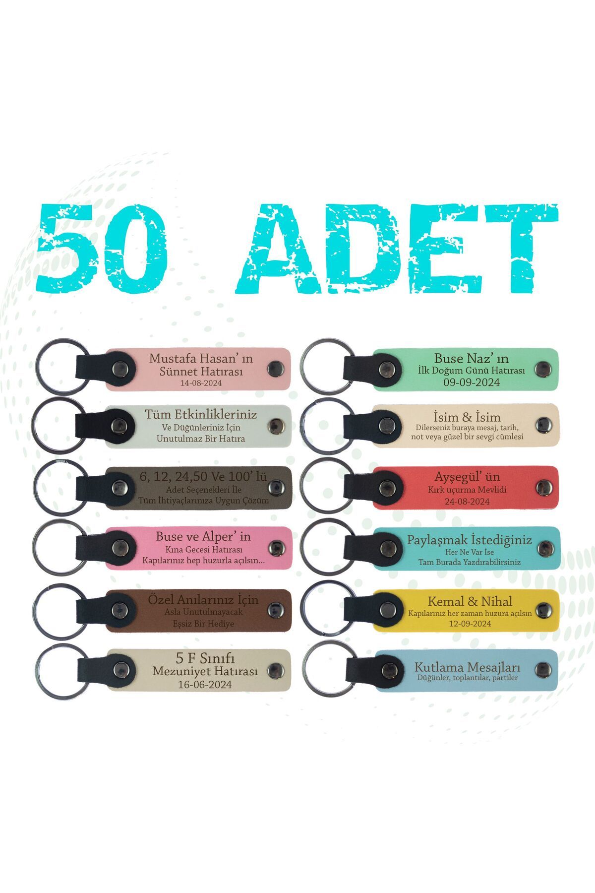 miawiki-Perfect Gift Set of 50 for Reading Feast - Memory And Keepsake Keychains 1