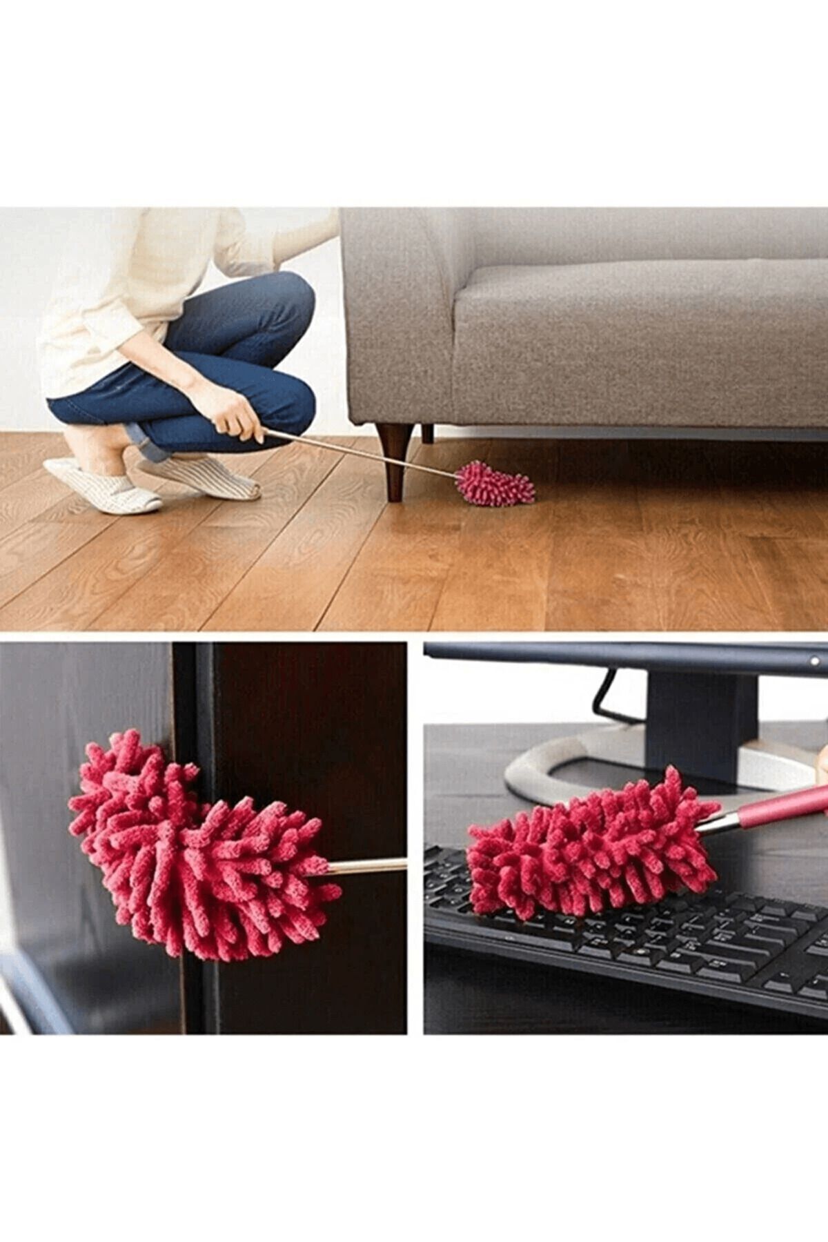 Ardinyo-Telescopic Microfiber Feather Dust Collection Practical Extendable Dusting Brush Apparatus Practical Dust Collector 2