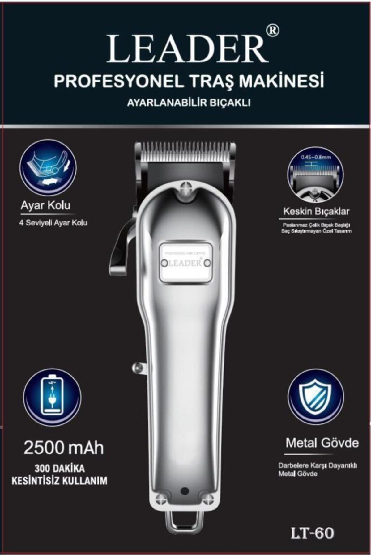 LEADER LT-60 PROFESYONEL SAÇ SAKAL TIRAŞ MAKİNESİ