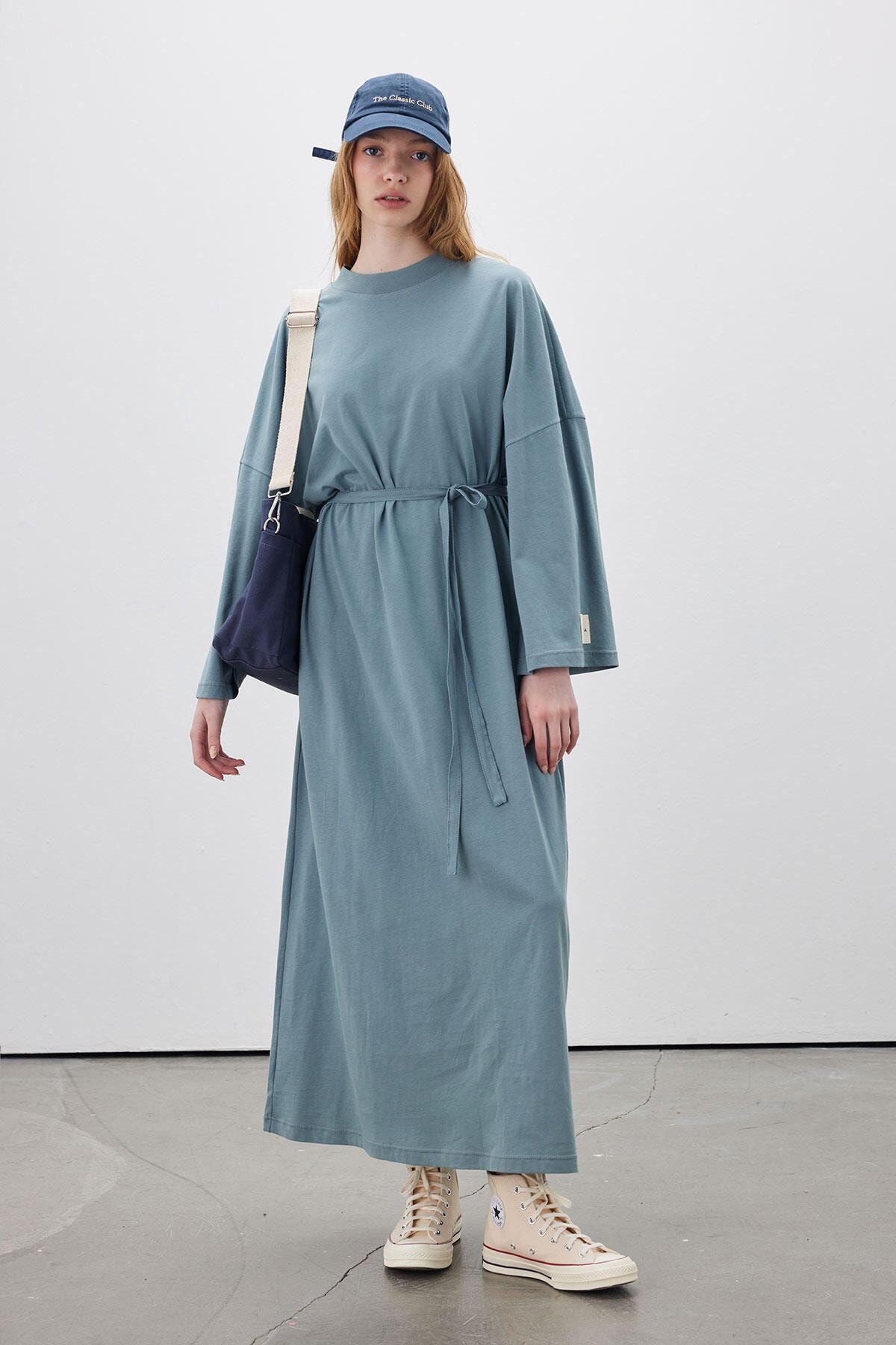 Manuka-Oversize Μακρύ Άνετο Φόρεμα Μπλε 3