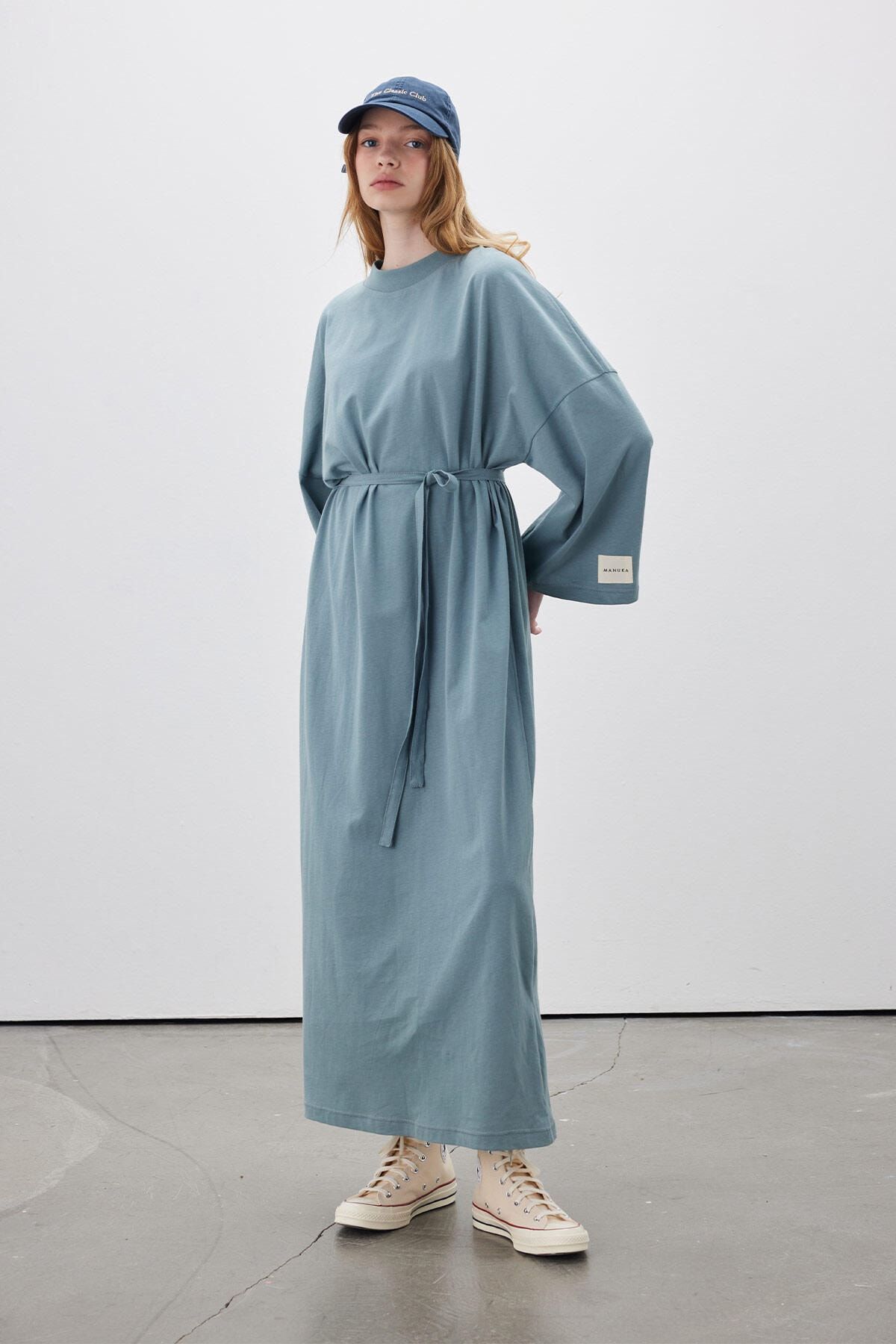 Manuka-Oversize Μακρύ Άνετο Φόρεμα Μπλε 1