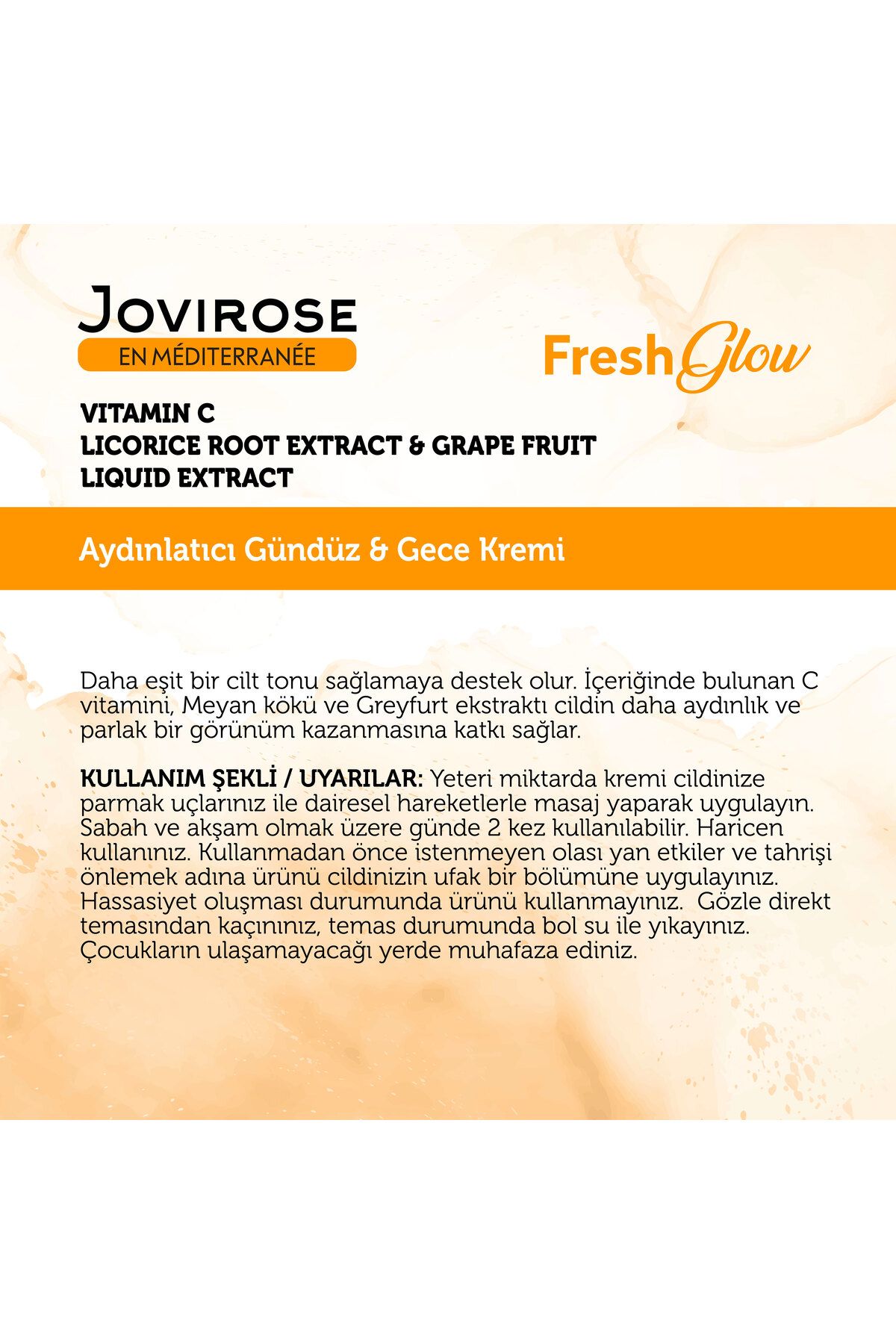 کرم روز و شب روشن کننده Fresh Glow 50 میلی لیتر Jovirose