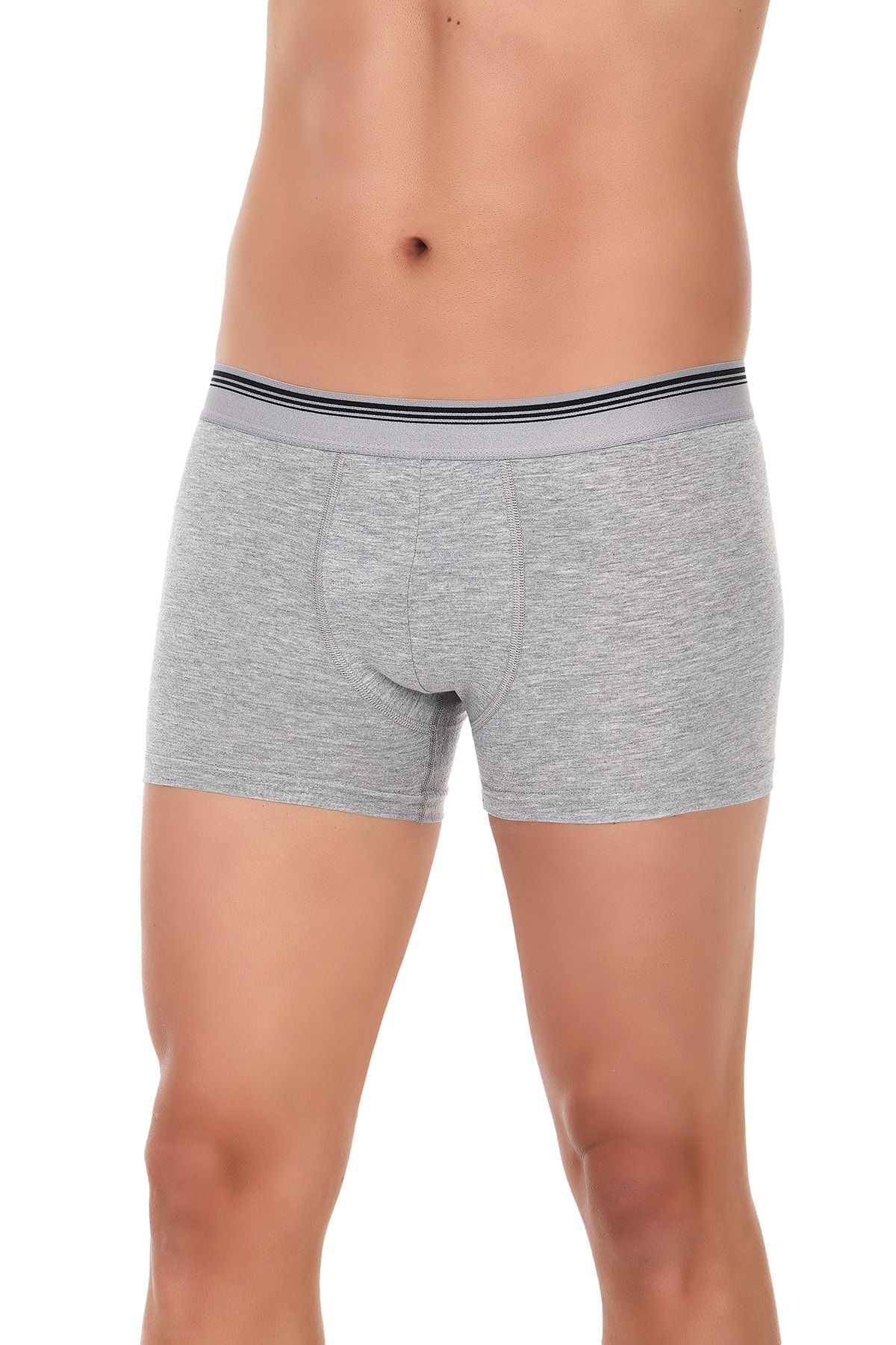3-Piece Gray Lycra Men's Boxer 367
