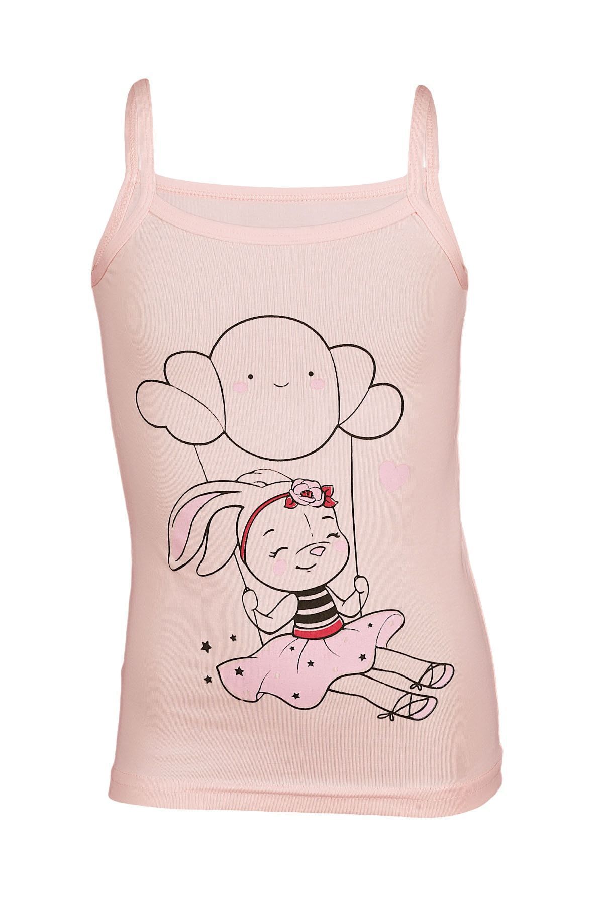Onurel-5-Pack Printed Girl's Colorful Undershirt with String Straps 6