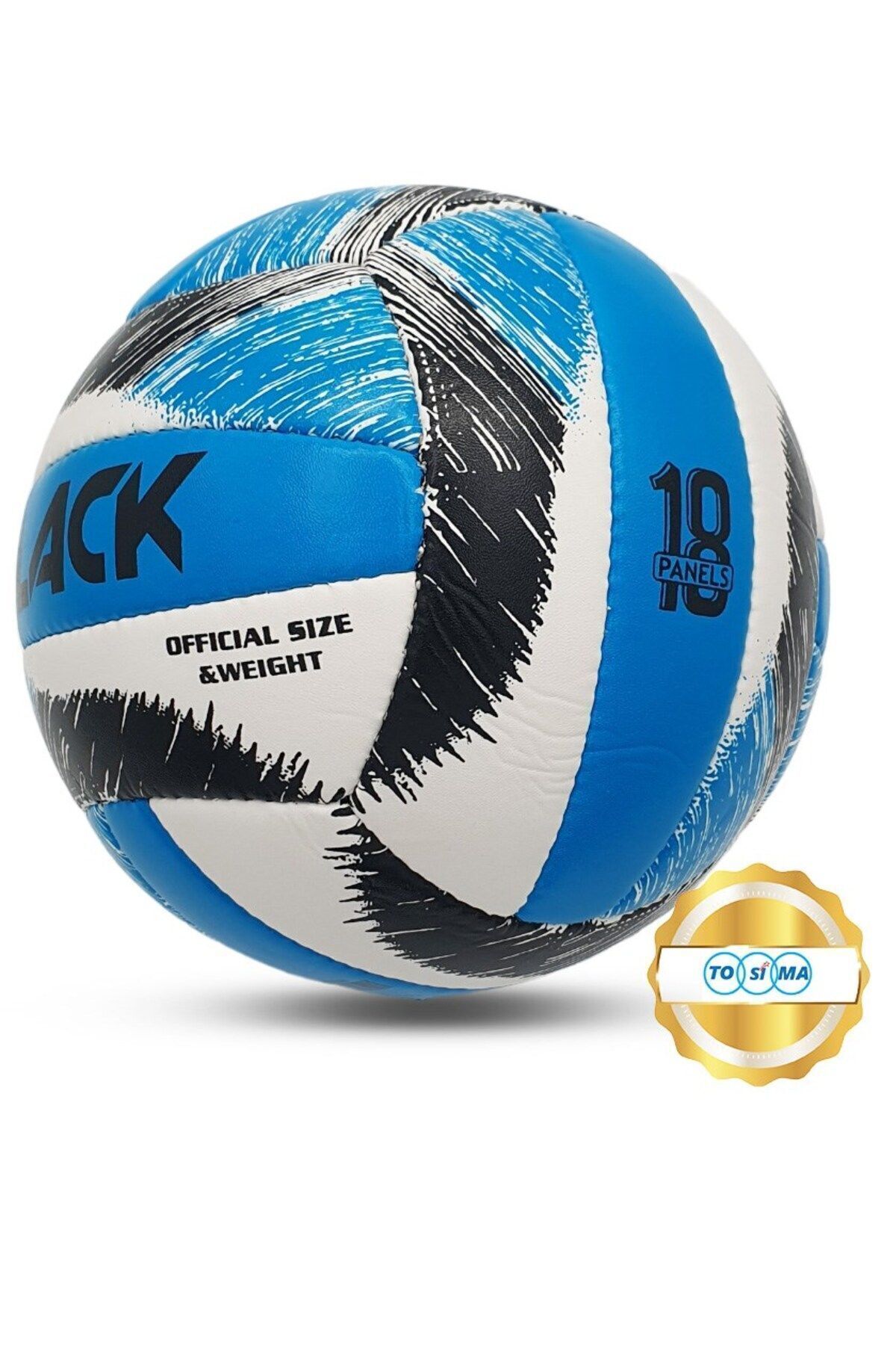 Tosima-Black Hand Stitched Soft Volleyball Ball 280 Gr 2