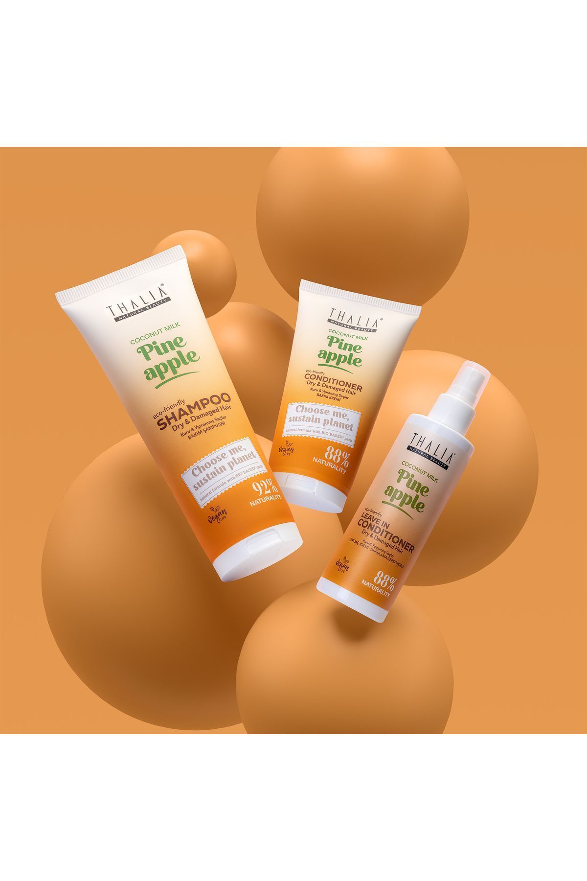 Ananas & Coconut Özlü Kuru & Yıpranmış Saçlara Özel Saç Kremi 150ml — 1.1.THA.20581 — تصویر 5 از 5