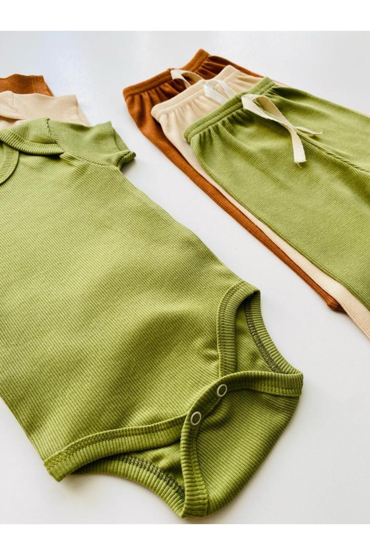 بادی نوزادی پسرانه – دخترانه قهوه ای EFU BABY | KFE اورجینال - تصویر 6