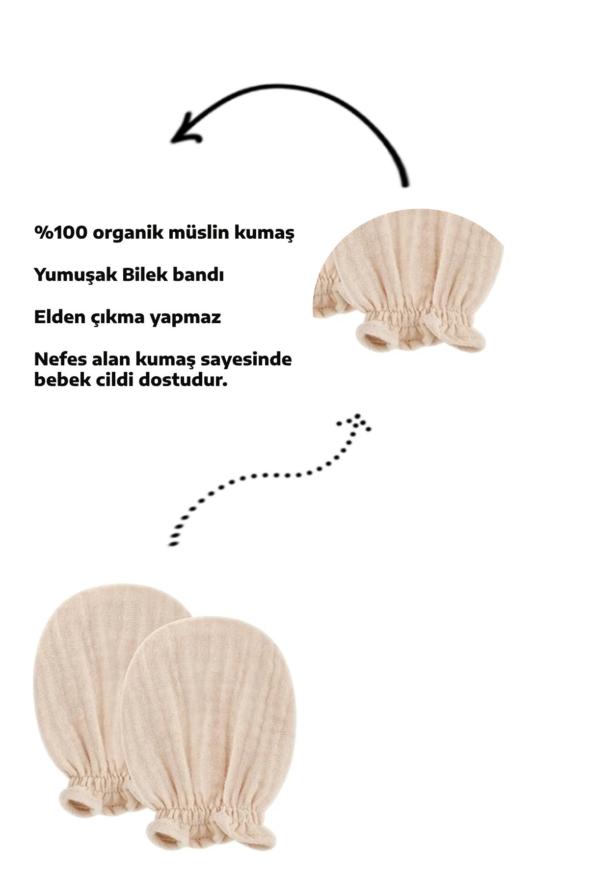 TEGA Yenidoğan 6’lı Bebek Eldiveni – %100 Pamuk, Terletmez, Tırnak Çizik Önleyici, Kız & Erkek Bebek Seti fotoğrafı 5 (önizleme)