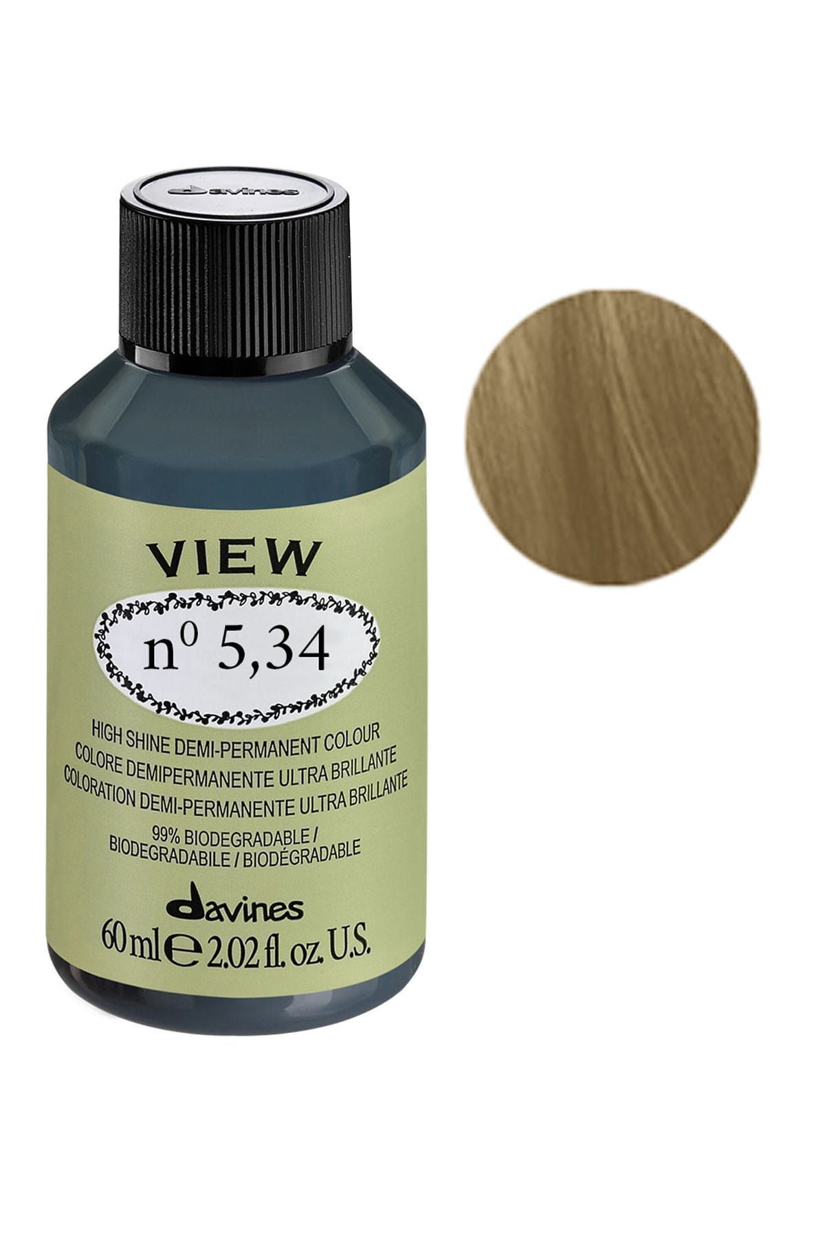 مشاهده رنگ موی نیمه دائمی 60 میلی لیتر - 5.34 طلایی روشن قهوه ای مسی 8004608260141 Davines