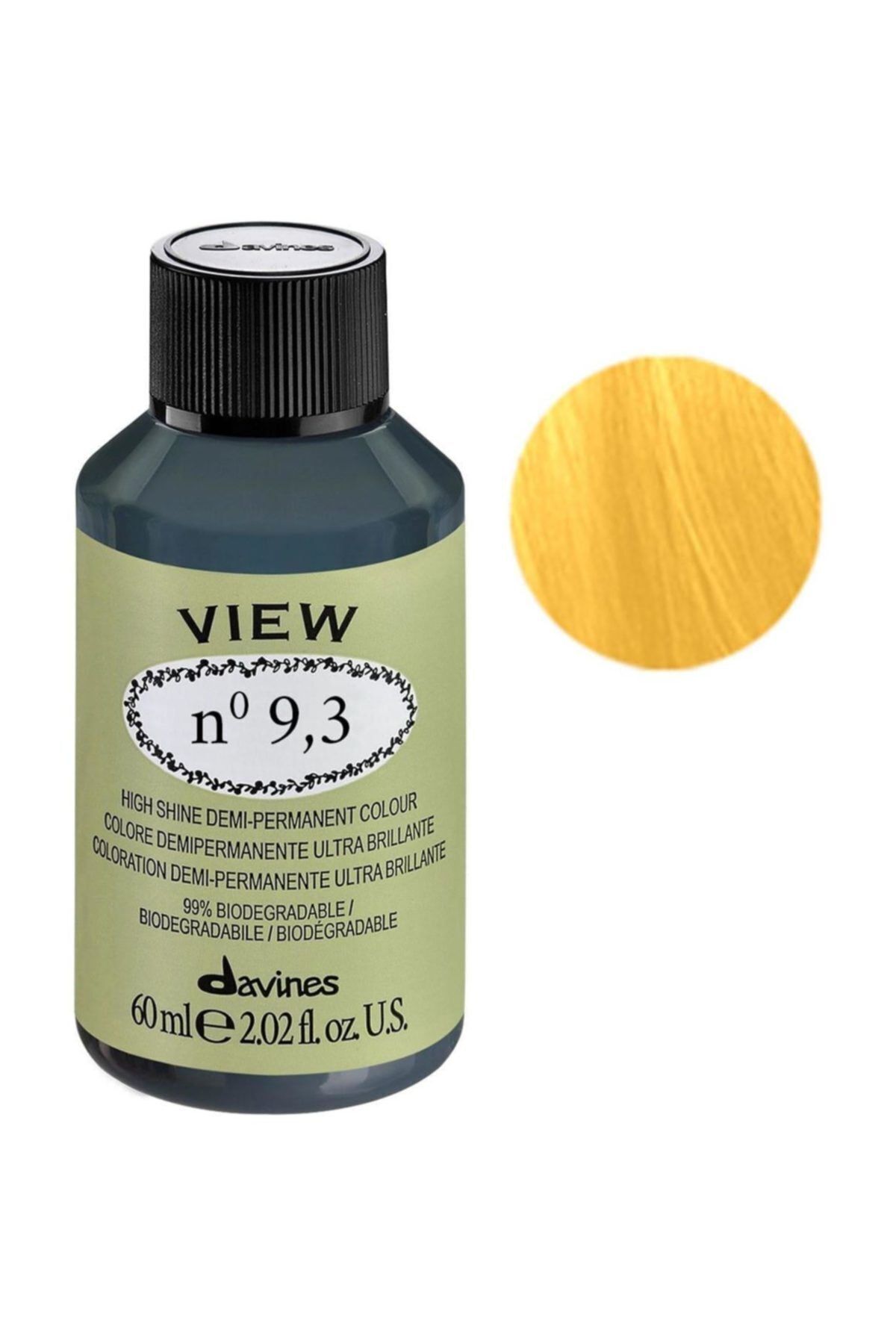 مشاهده رنگ موی نیمه دائمی 60 میلی لیتر - 9.3 بسیار روشن طلایی آبورن 8004608260103 Davines