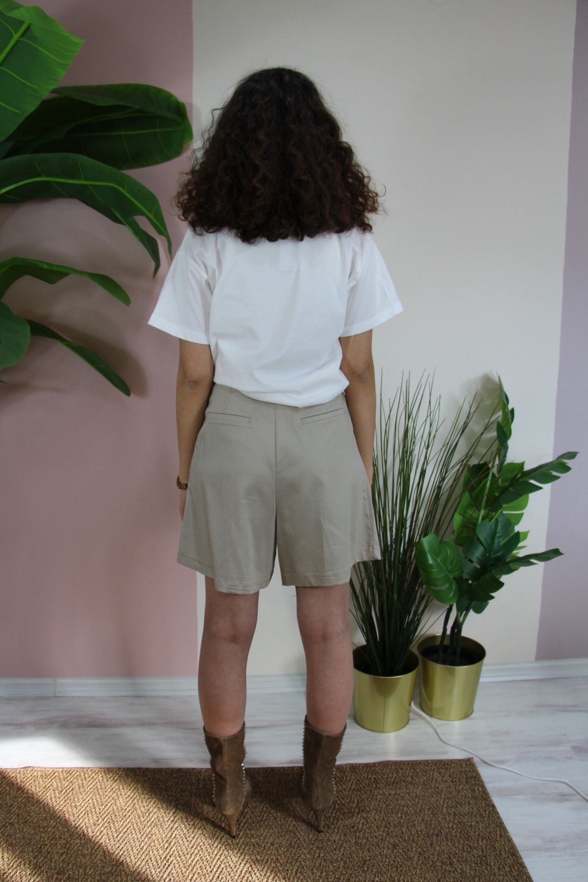 Kemerli Bermuda Şort, Uzun Şort, City Boy Şort, Pantolon, 23Y13398 - 3
