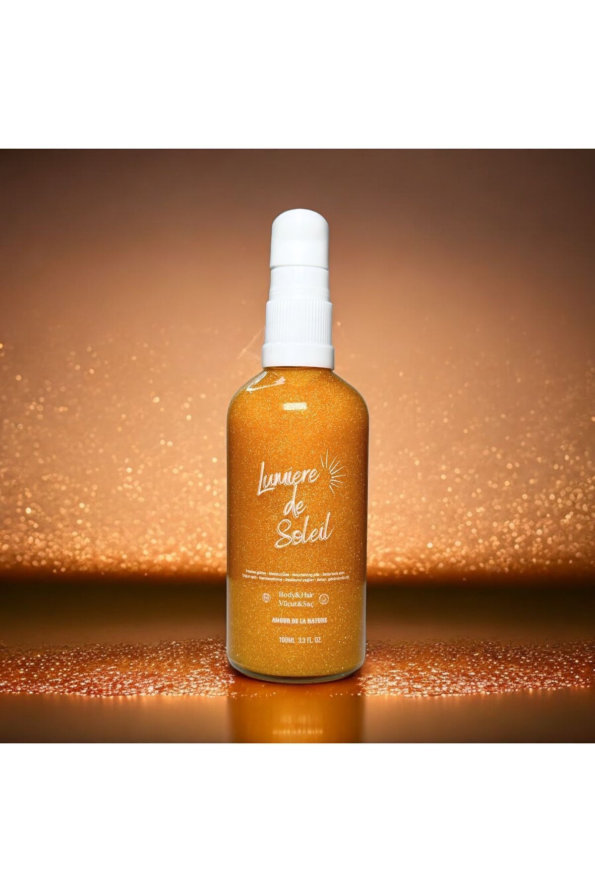 AMOUR DE LA NATURE-Lumière de Soleil 100ml - Glittered Moisturizing Oil 8