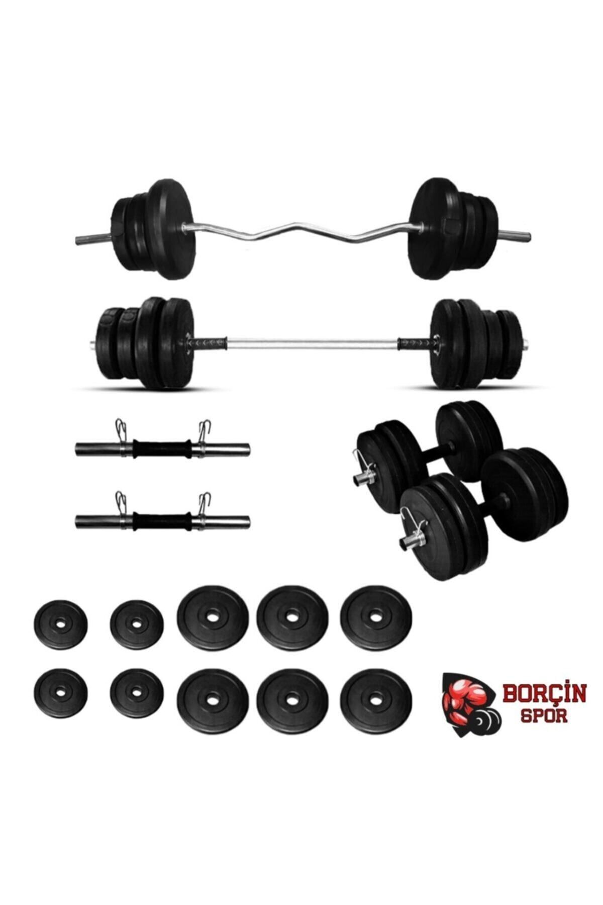 48 Kg Halter Dambıl Ve Zbar Seti Ağırlık Seti Vücut Geliştirme Seti
