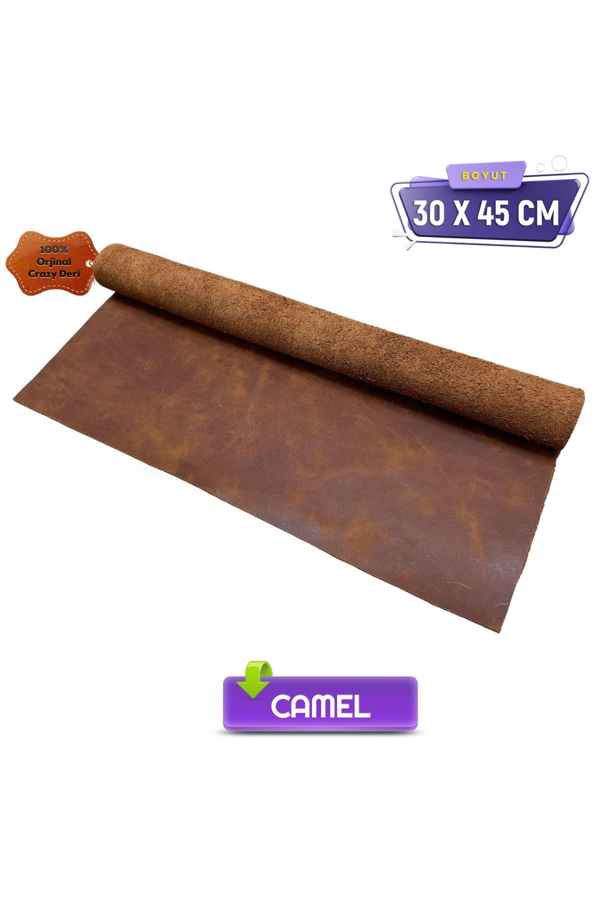Crazy Piece Leather 30 x 45 cm Leather Hobby Crazy Leather Genuine Leather Piece