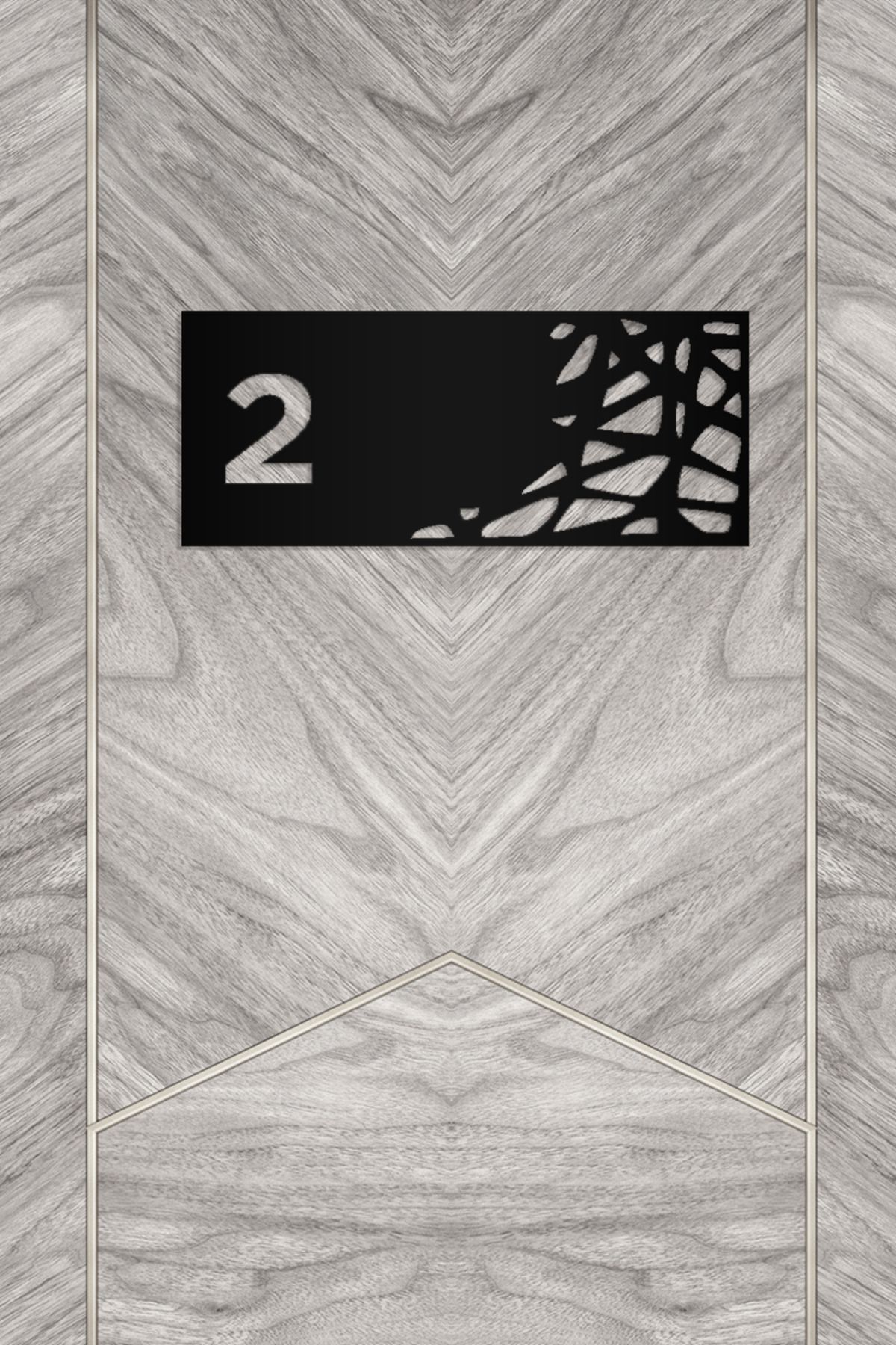 AHWALL-Apartment Door Number with Motif - Decorative, No: 2 1