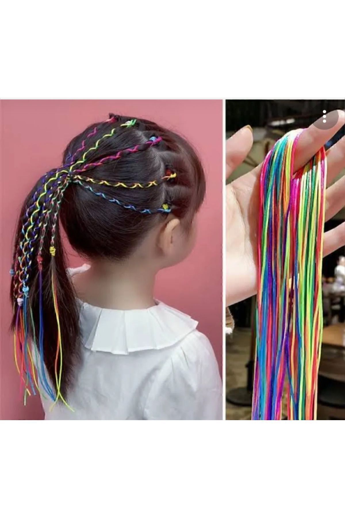 Kadına Dair Lily Renkli Kalın Ipli Saç Ipi Saç Süsleme Ipi Saç Örgü Ipi 10 Adet 100 Cm SAÇİPİ