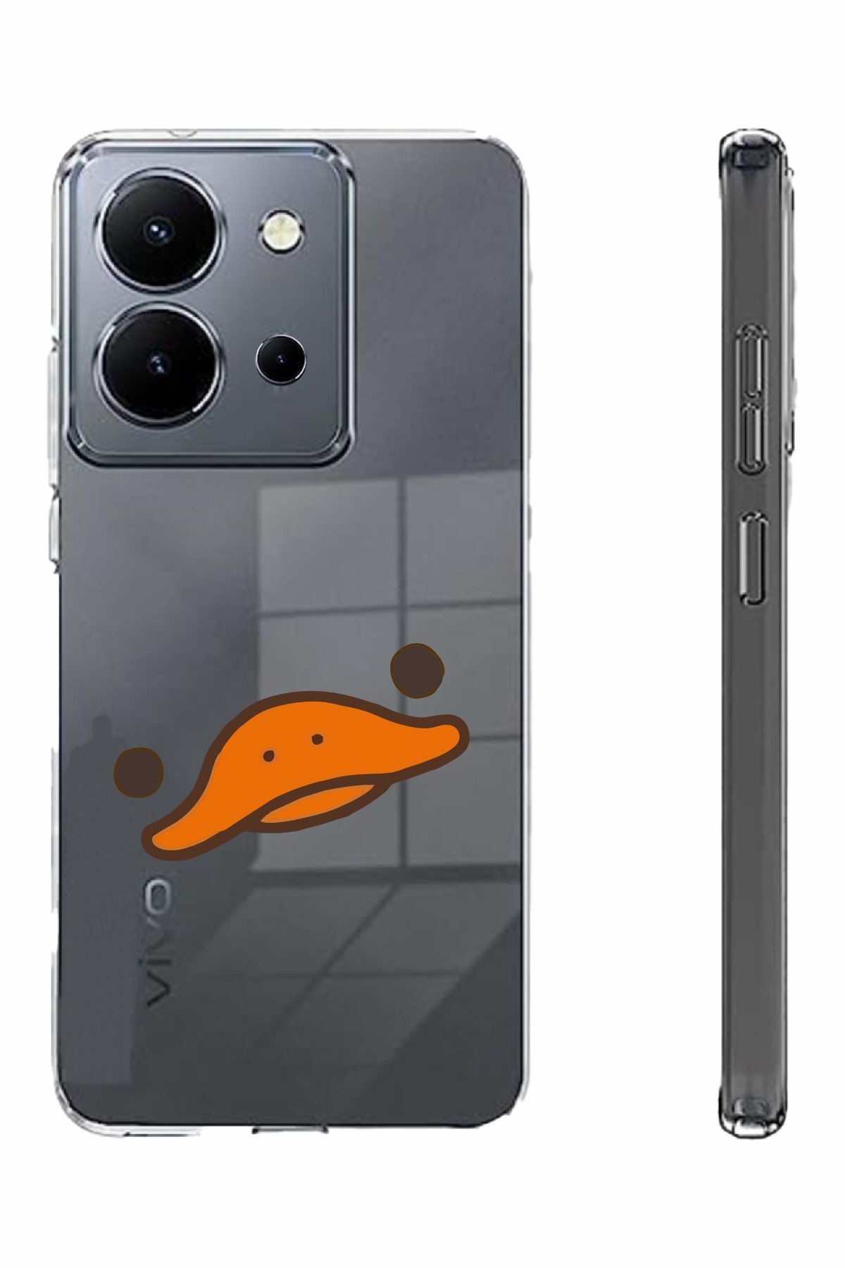 vivo Y36 Kamera Korumalı ve Tasarımlı Şeffaf Renk Silikon Kılıf