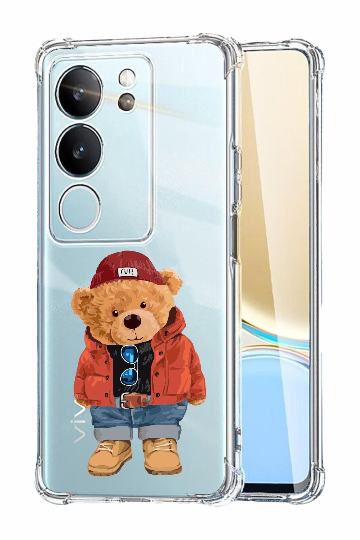 vivo V29 Uyumlu Şeffaf Renk Tasarımlı Silikon Kılıf