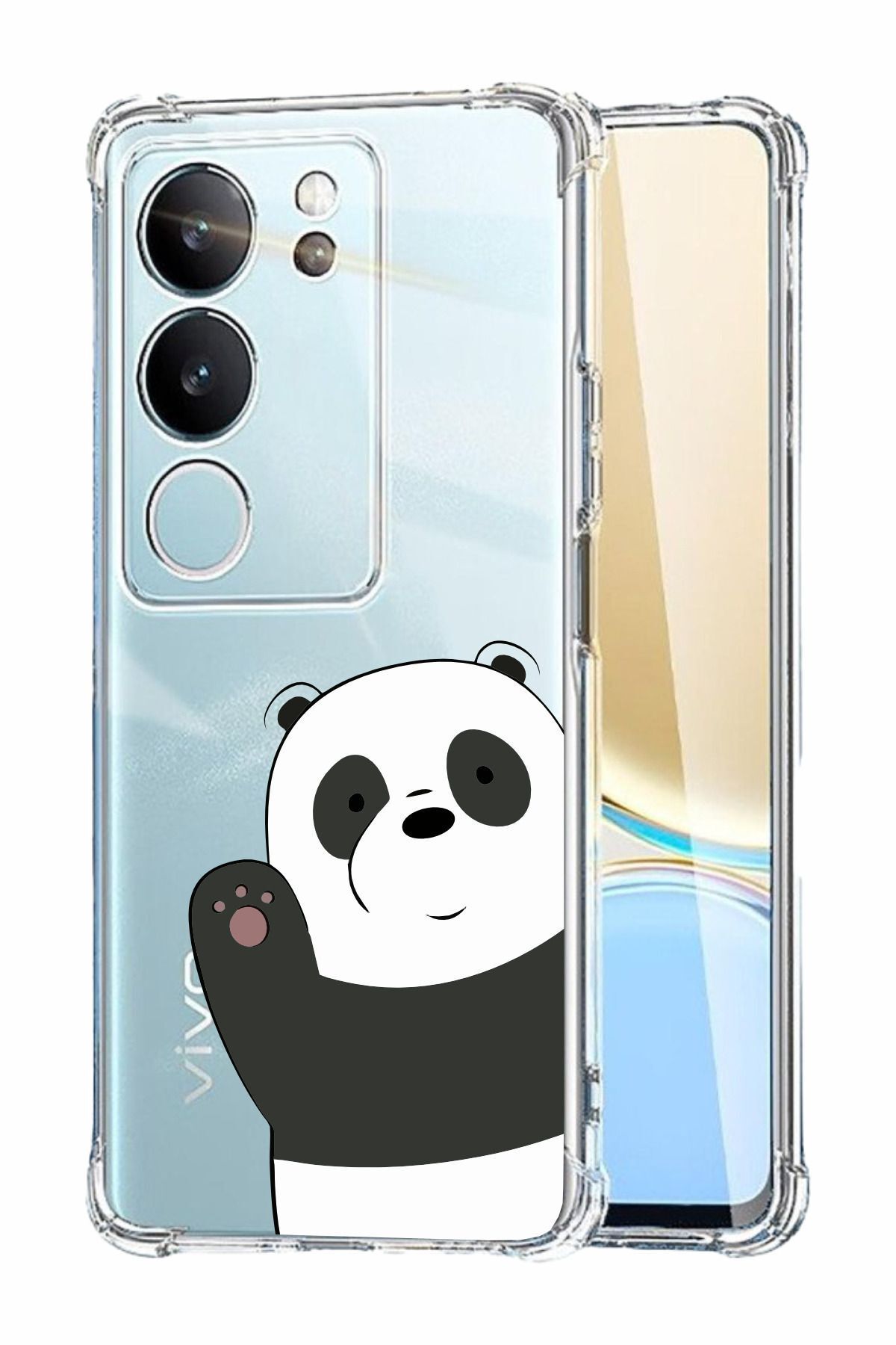 vivo V29 Uyumlu Şeffaf Renk Tasarımlı Silikon Kılıf