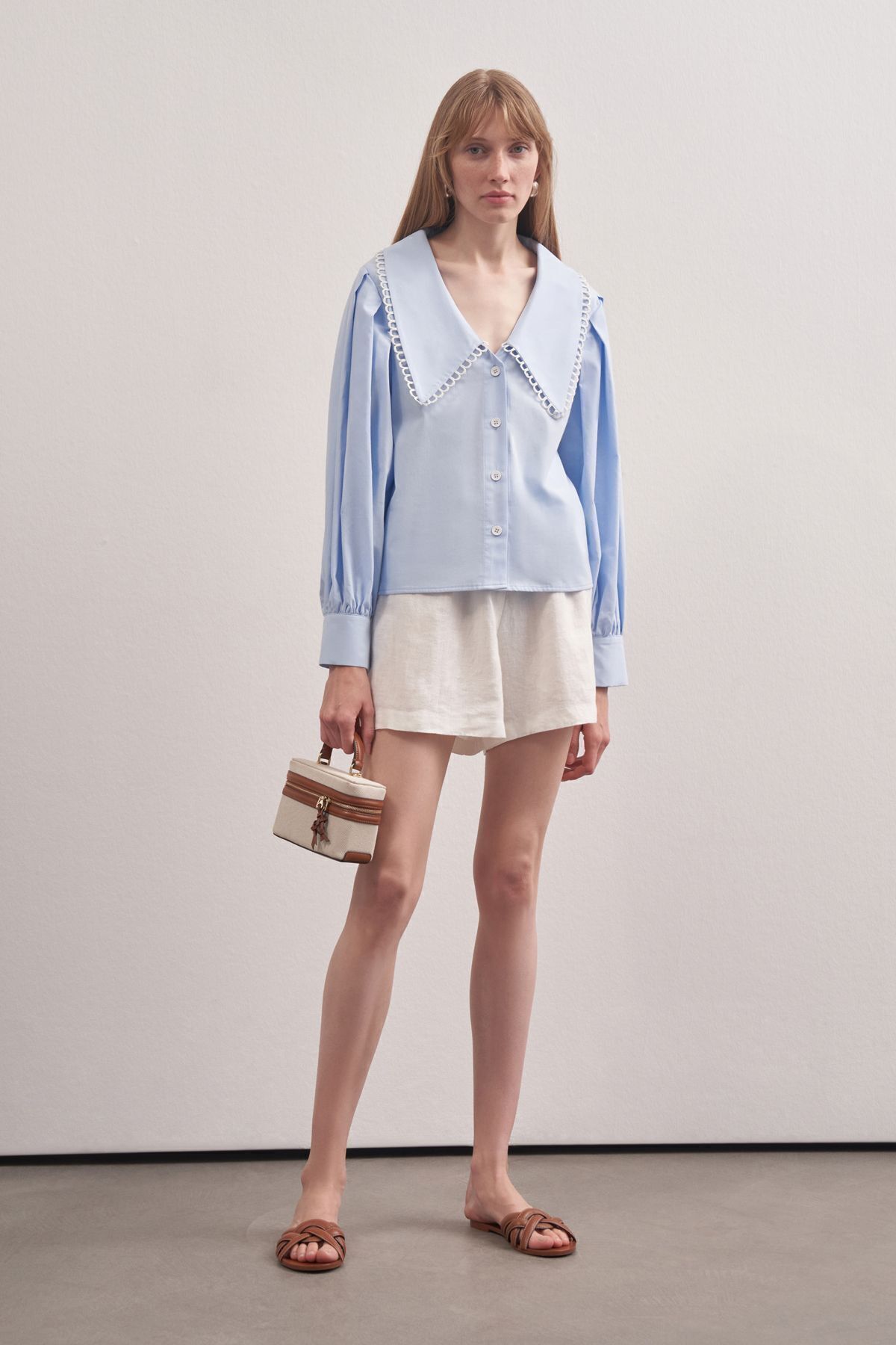 Mathilda By Çiğdem Bilici-Women's V-Neck Design Shirt 5