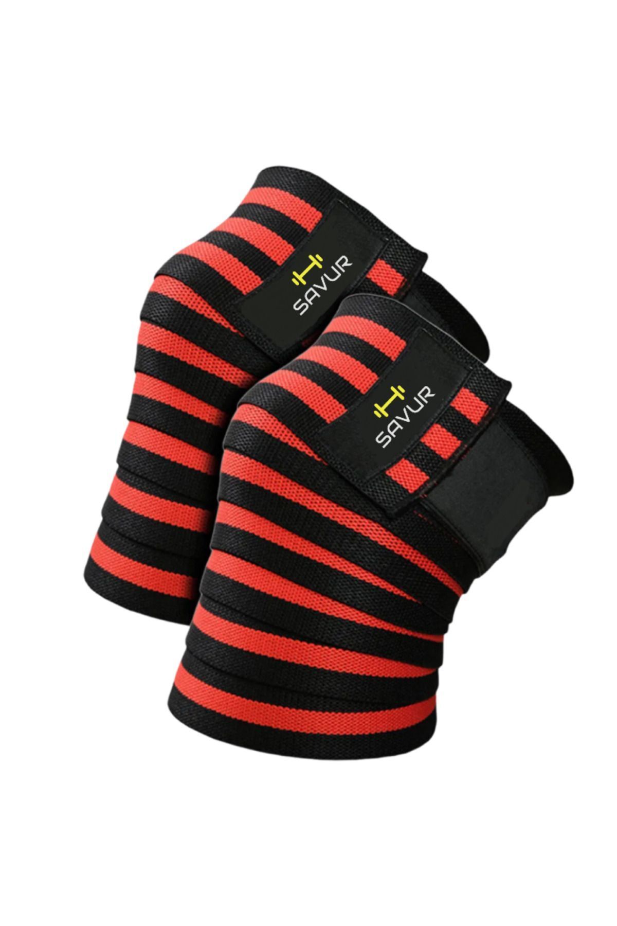 SAVUR Pro Knee Wraps - Diz Bandajı - Crossfit Ağırlık Dizliği 2'Lİ