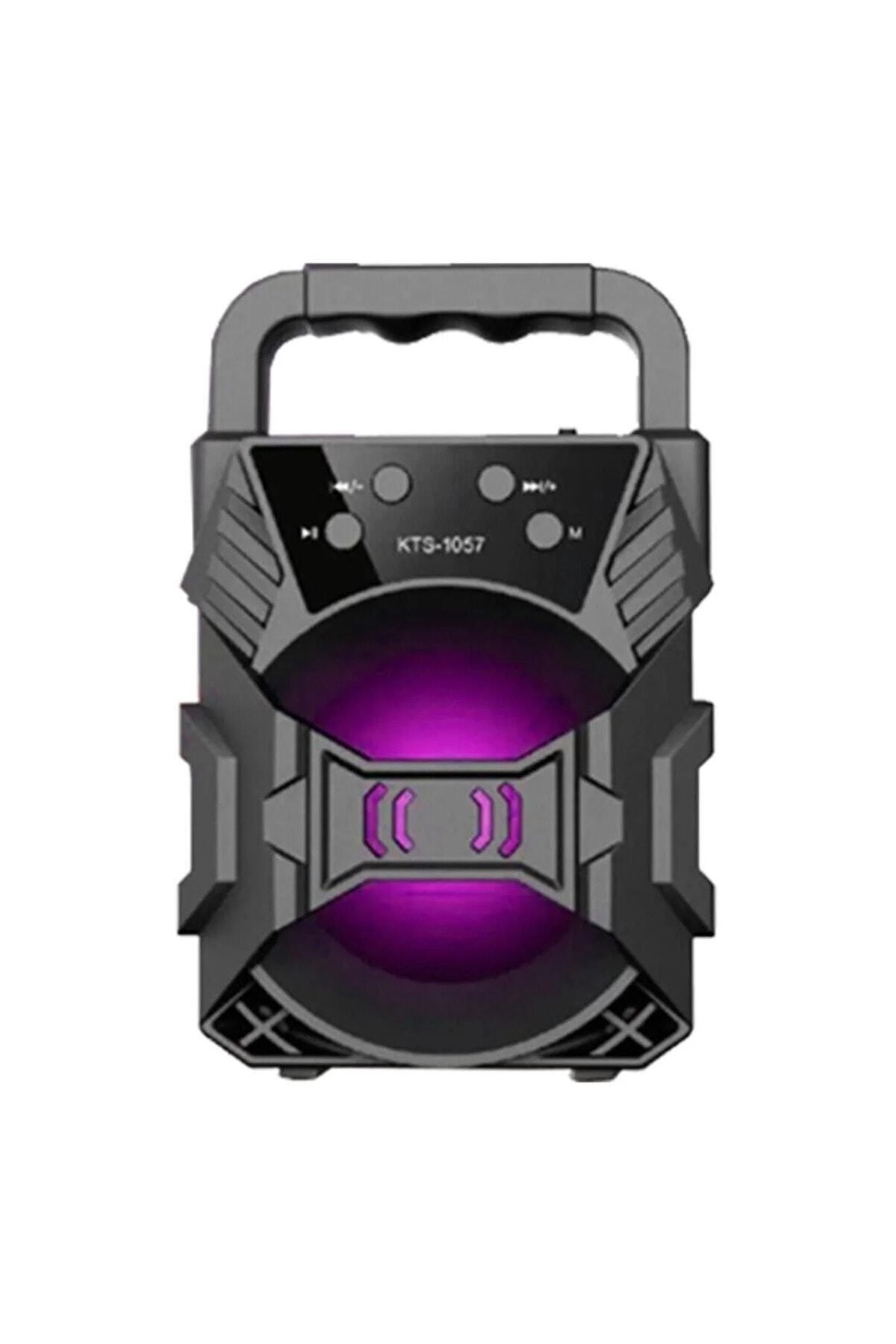 Bluetooth Hoparlör Taşınabilir Ses Bombası Led Işıklı Extra Bass Ses Radyolu Speaker Sd Kart-usb 2
