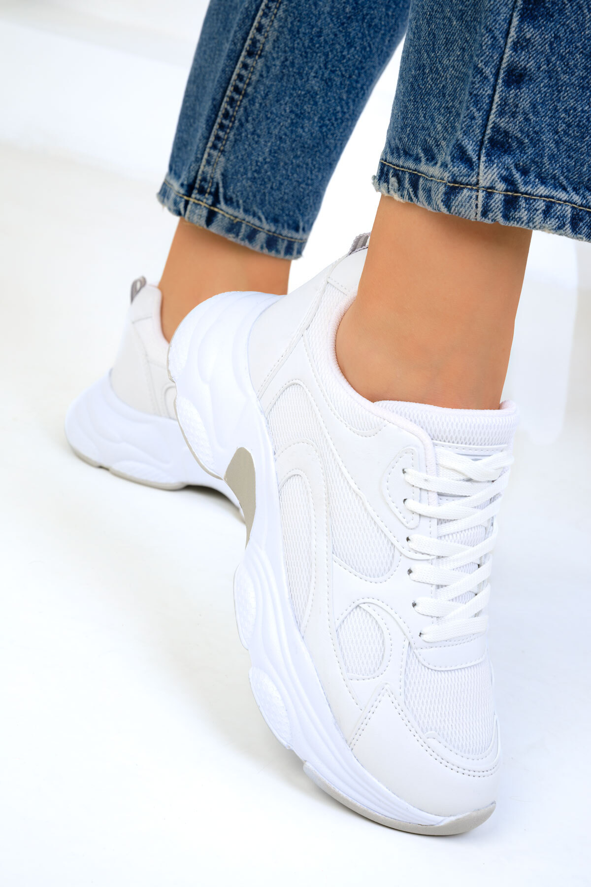 SOHO-Damen Sneakers Weiß-Eis 19502 4