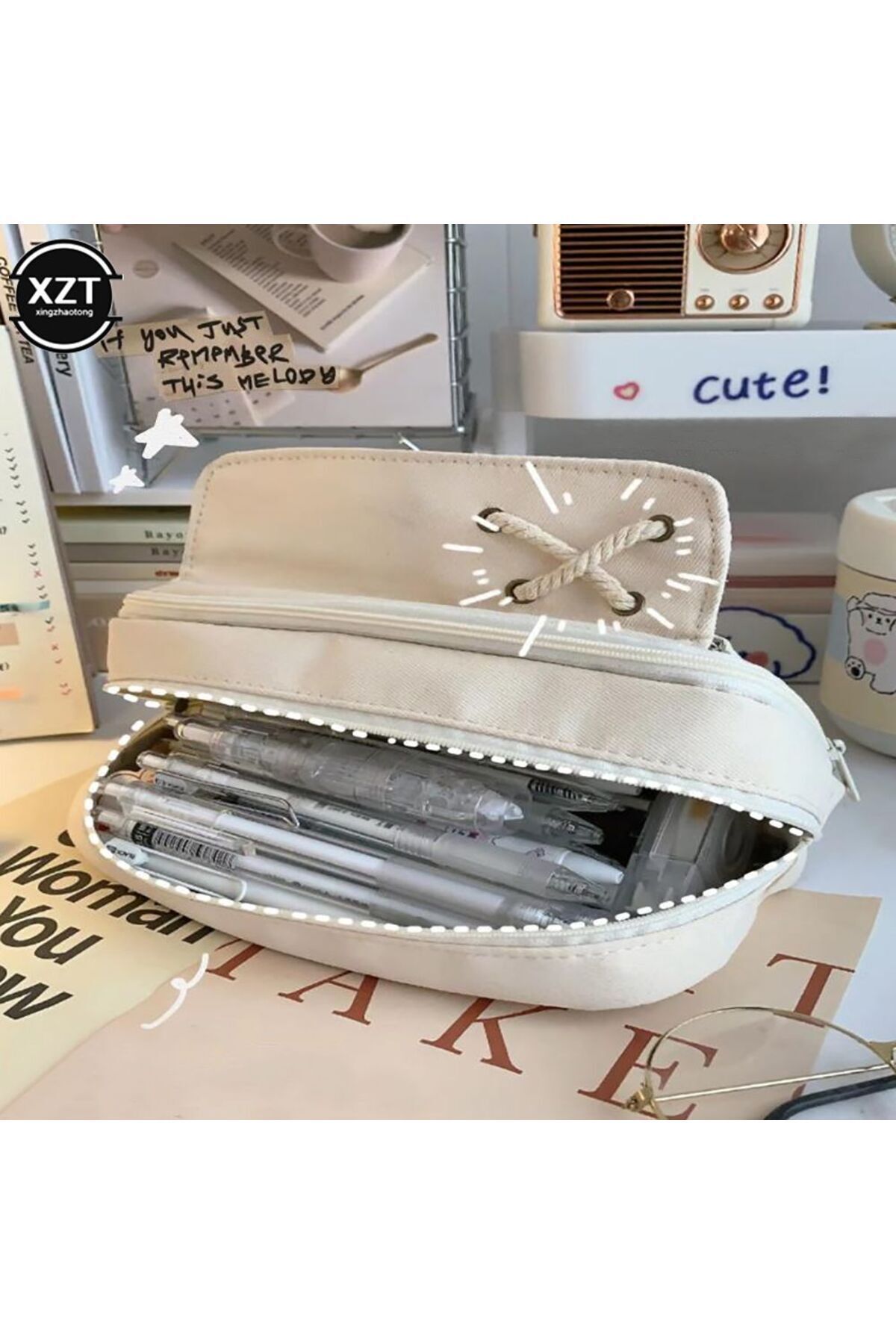 Kawaii-My Study Accept X - Large Capacity Soft Pen Holder 2