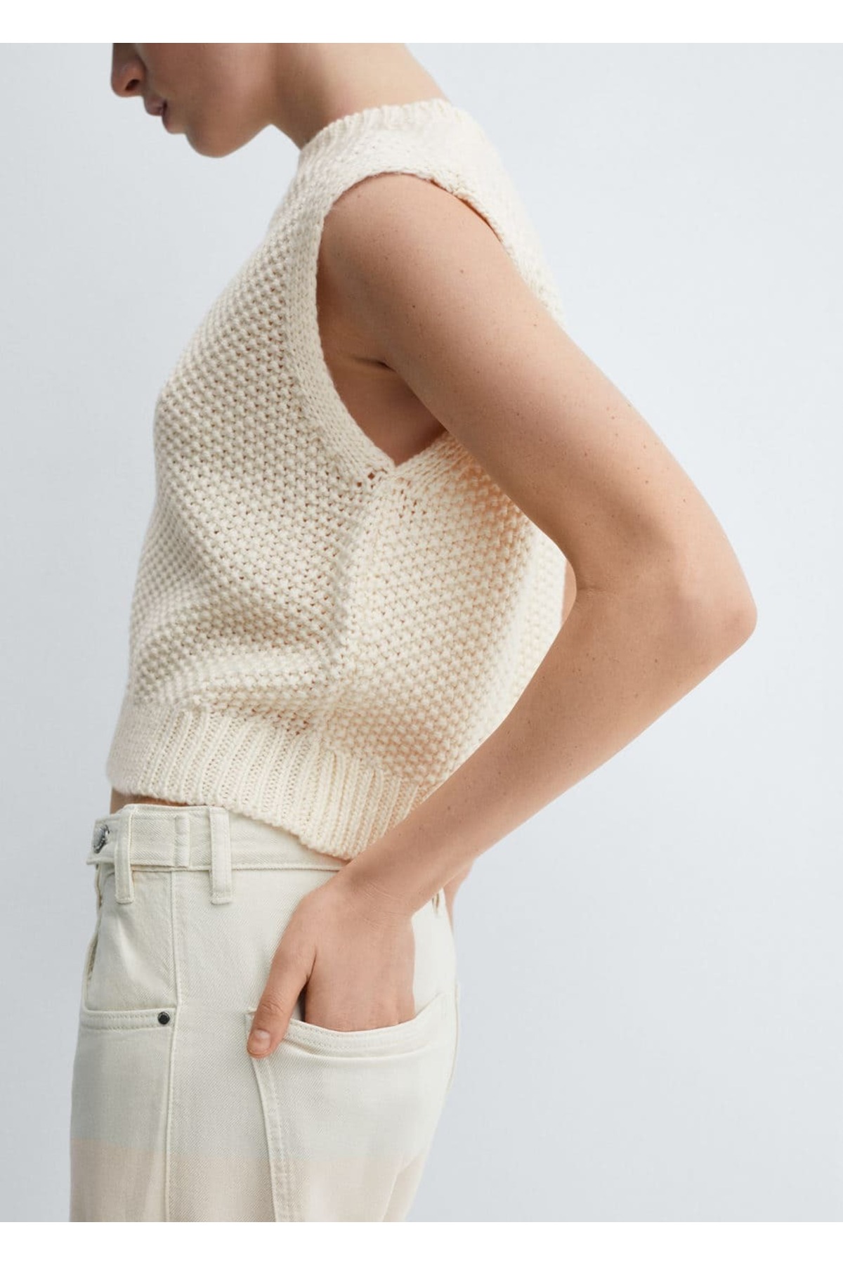 بافت و پلیور زنانه اکرو منگوMANGO | 67064034 اورجینال - تصویر 7