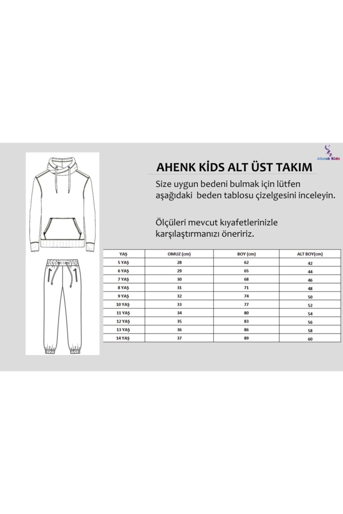 AHENGİM-طقم بدلة رياضية مطبوعة للفتيات الصغيرات - Ak2233 6