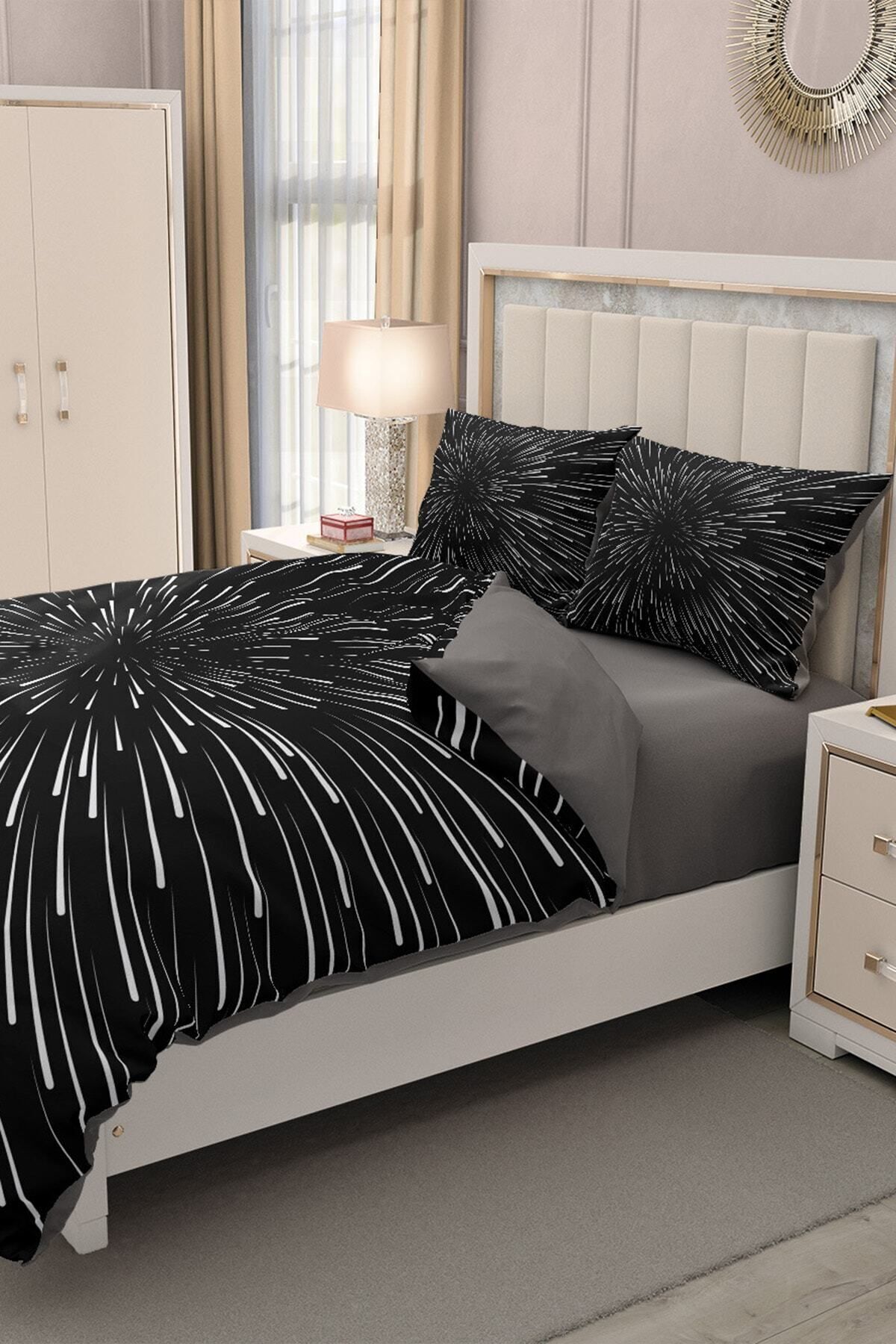 سرویس روتختی  مشکی مونوهومMonohome | MONOHOME32913 اورجینال - تصویر 4