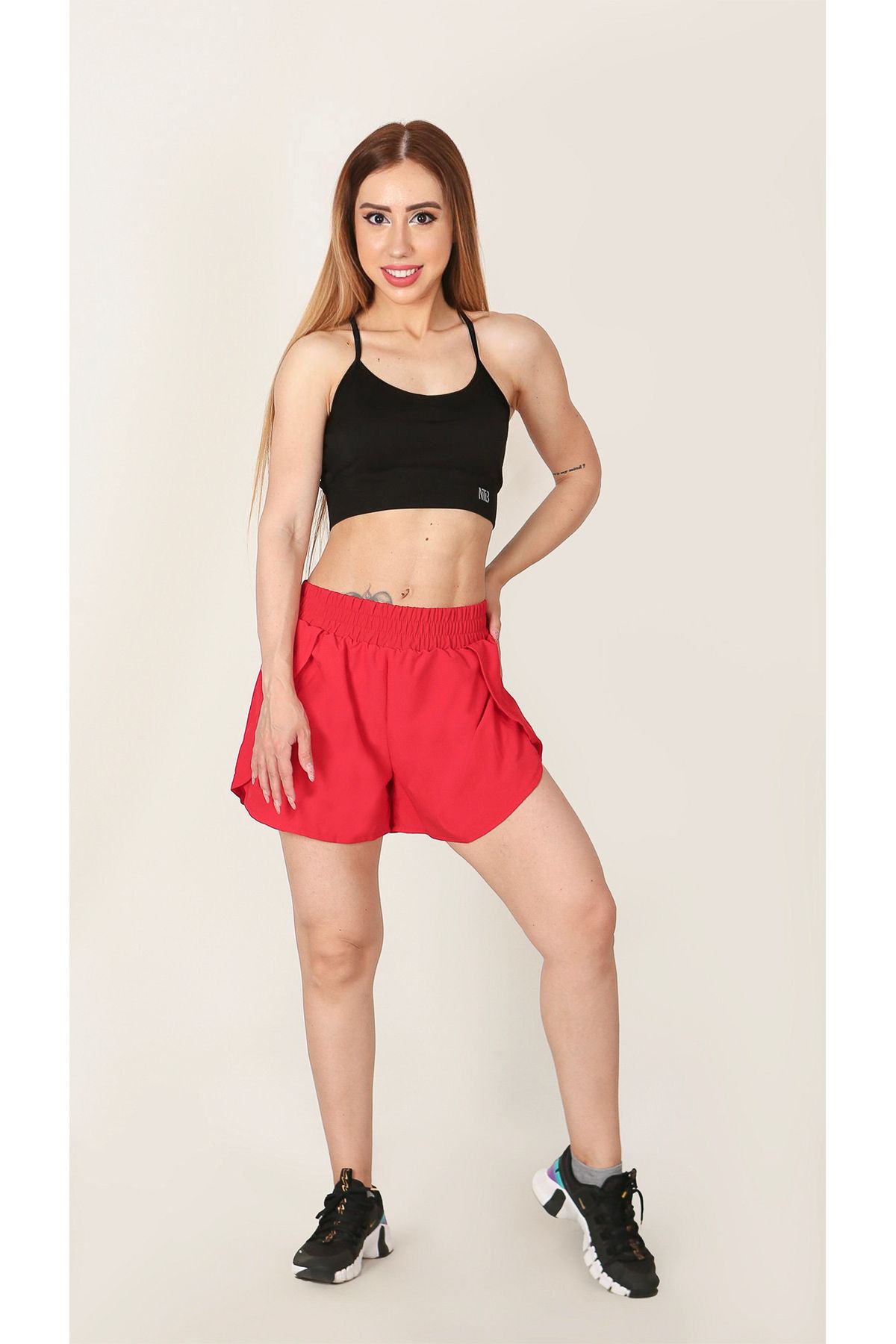 Man Of Man-Green 2-Layer Sports Shorts and Leggings with Phone Pocket - 2 in 1 2
