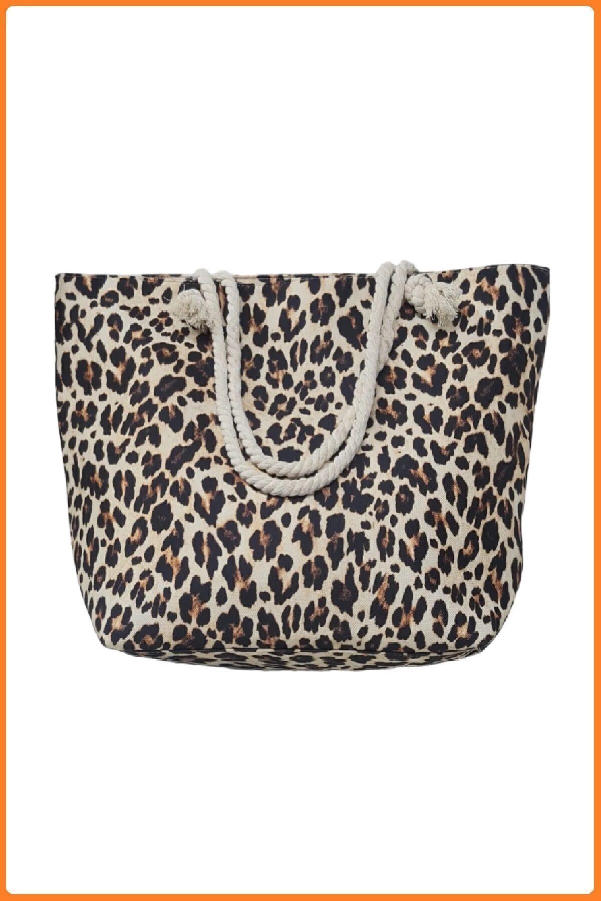 Beach Bag Leopard Pattern 38x50 Cm