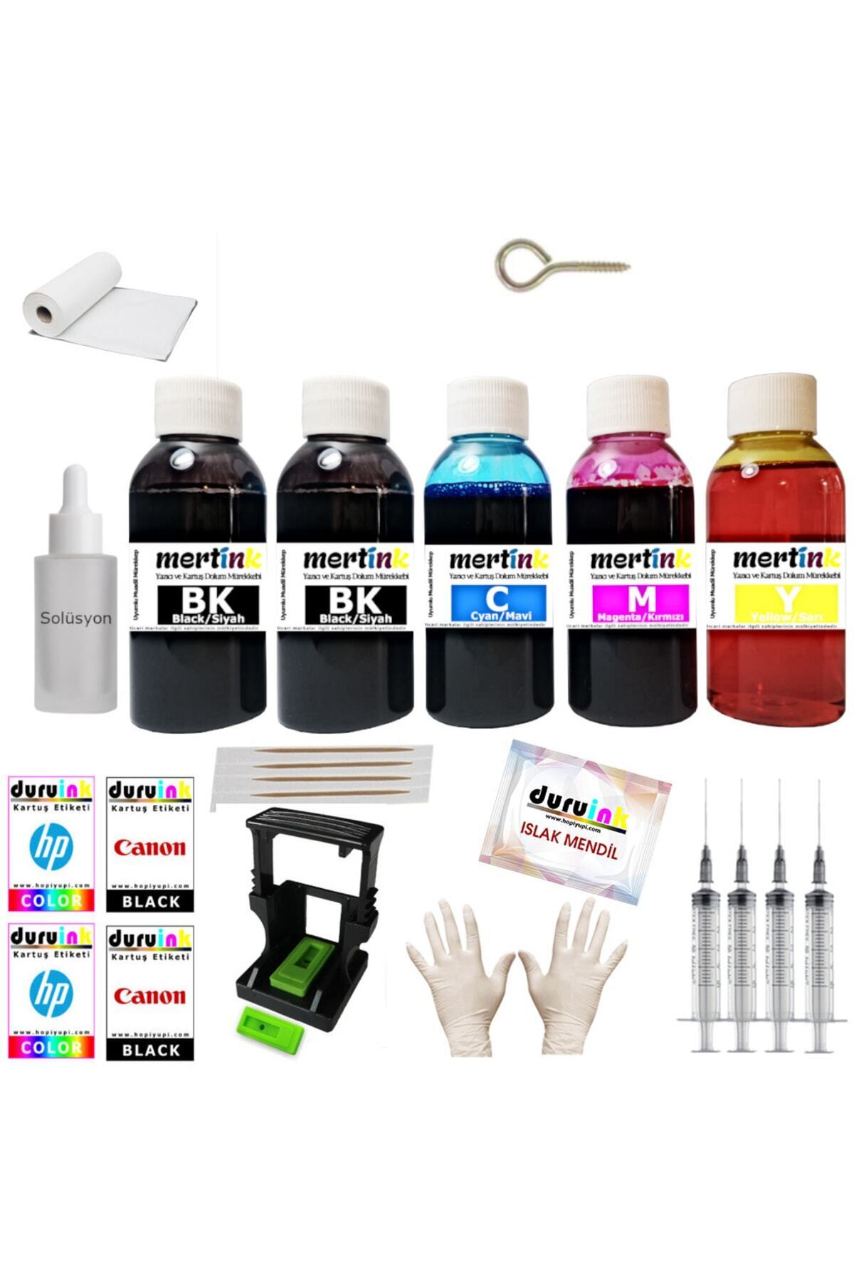 Mertink Canon Ip2700 Ip2702 Mp230 Uyumlu Kartuş Dolum Seti (pg 510 Cl 511) 5 Li Set 5x100ml Mürekkep